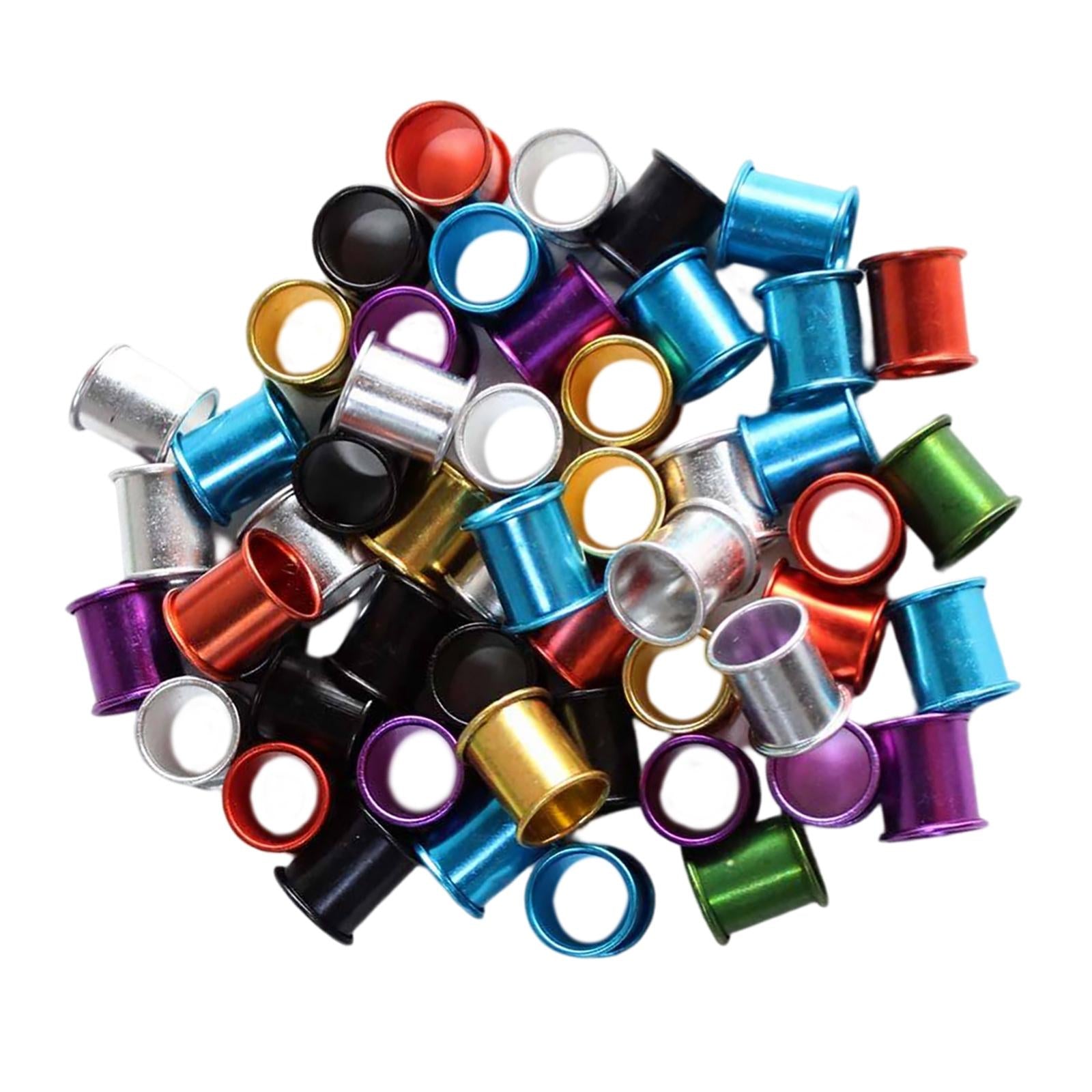 100x Pigeon Foot Rings 8mm Racing Dove Leg Bands for Parrot Quail Multicolor