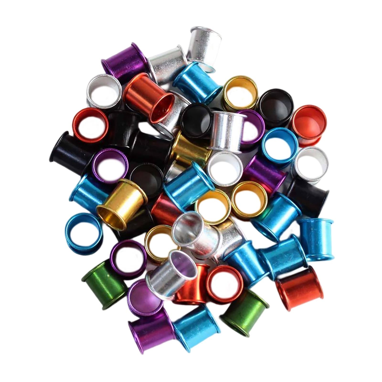 100x Pigeon Foot Rings 8mm Racing Dove Leg Bands for Parrot Quail Multicolor