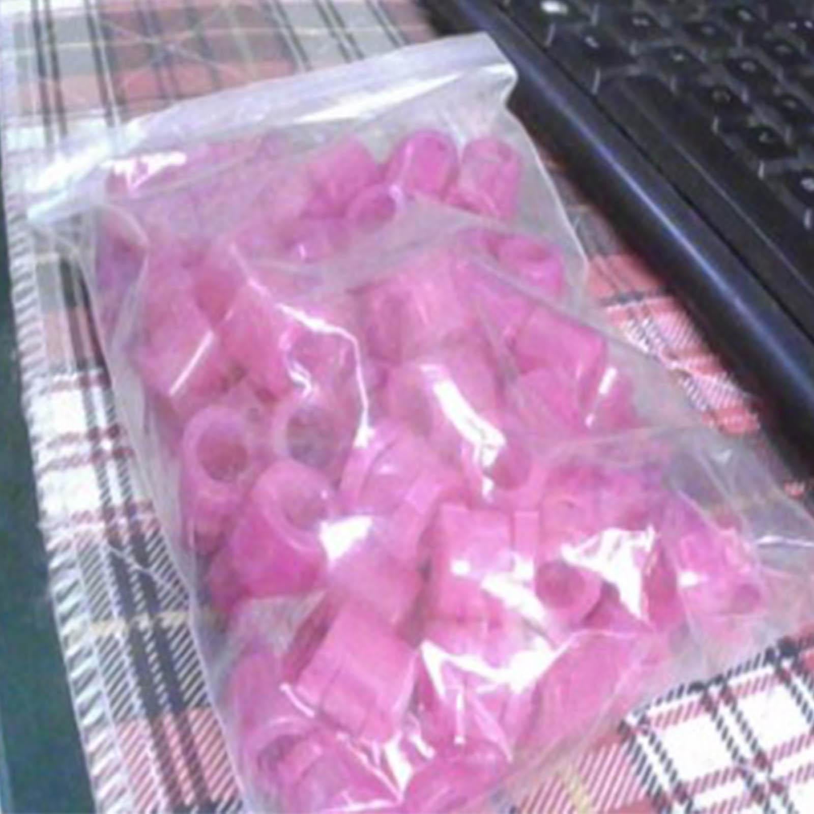 100Pcs Birds Foot Bands Competition Pigeon Clip On Leg Rings Red