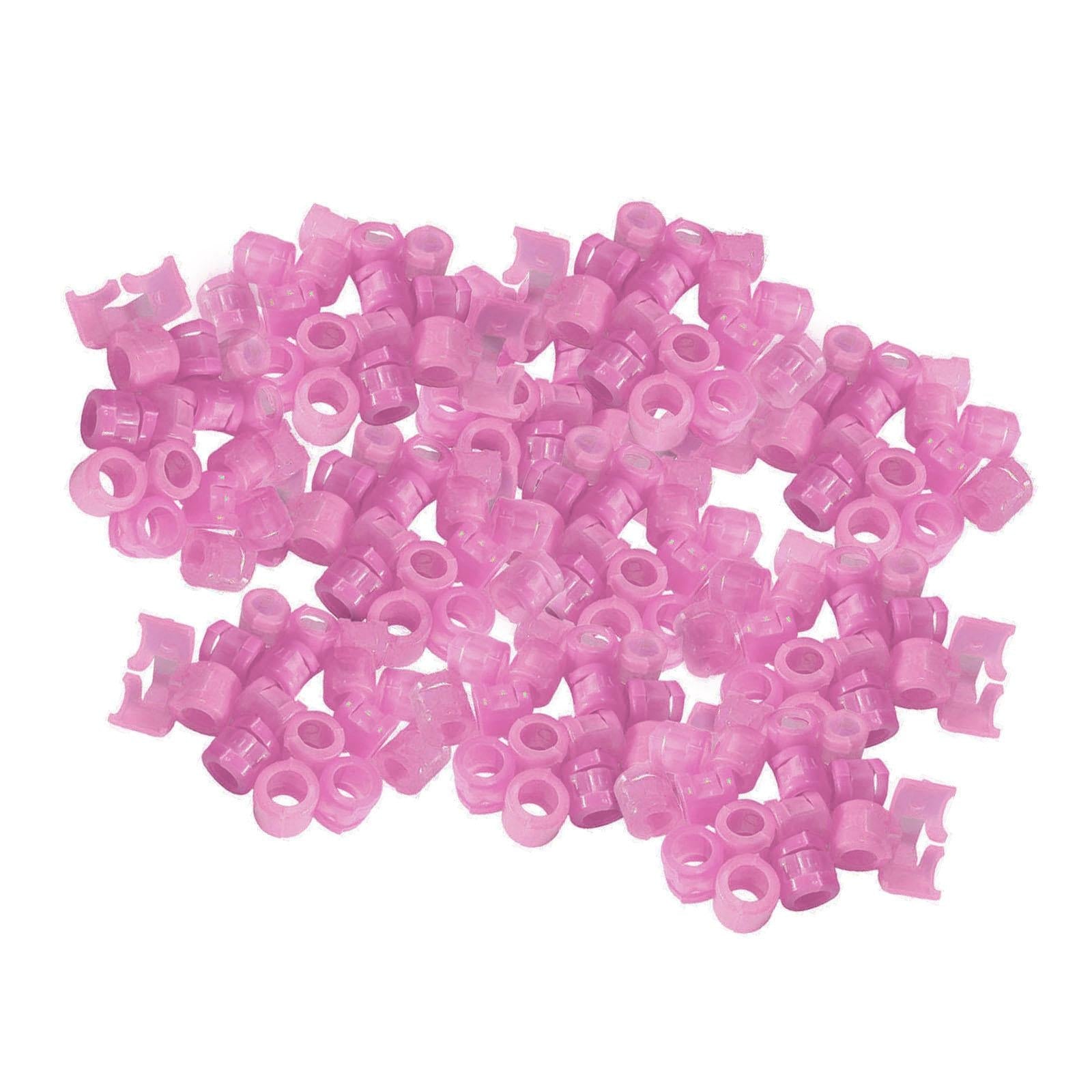 100Pcs Birds Foot Bands Competition Pigeon Clip On Leg Rings Red