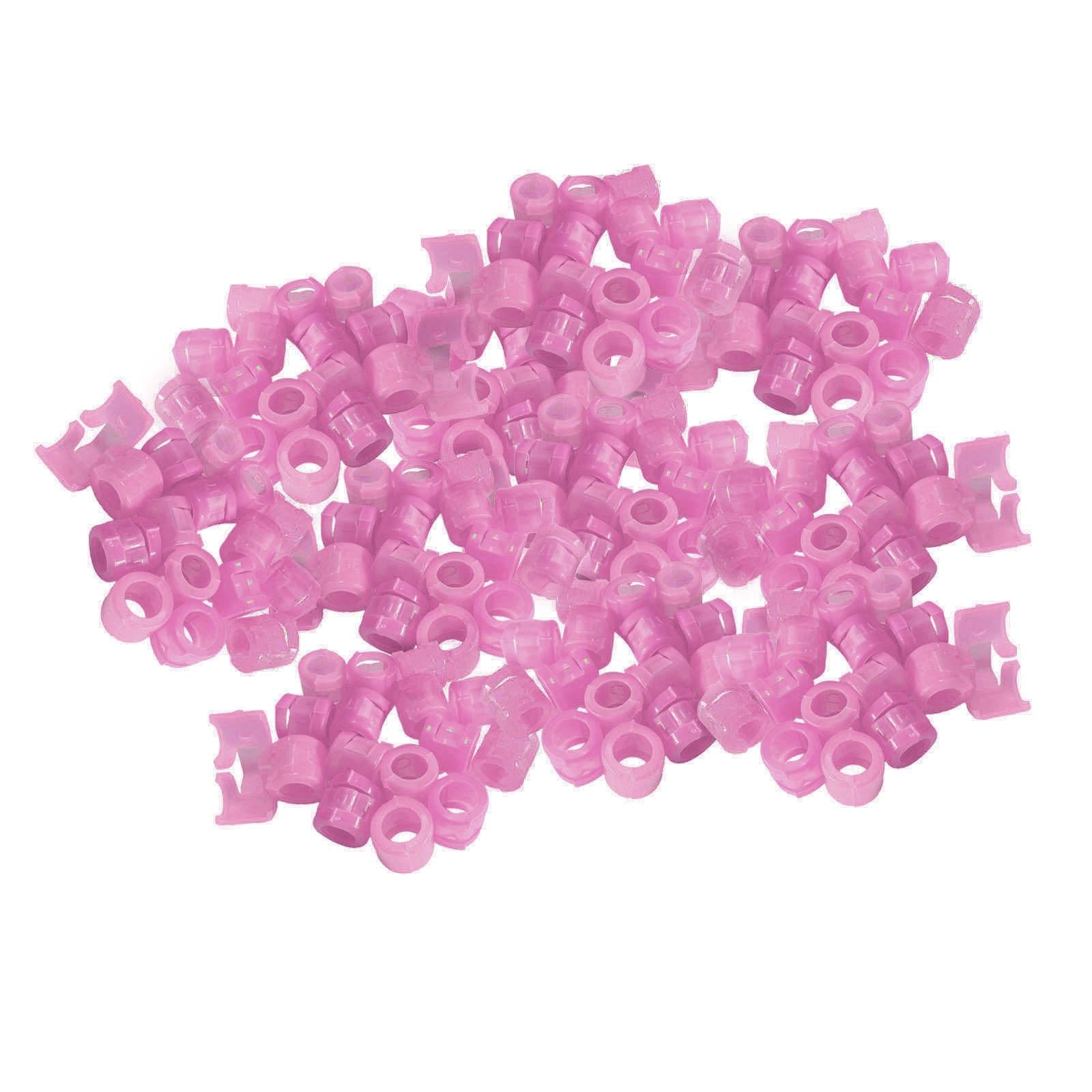 100Pcs Birds Foot Bands Competition Pigeon Clip On Leg Rings Red