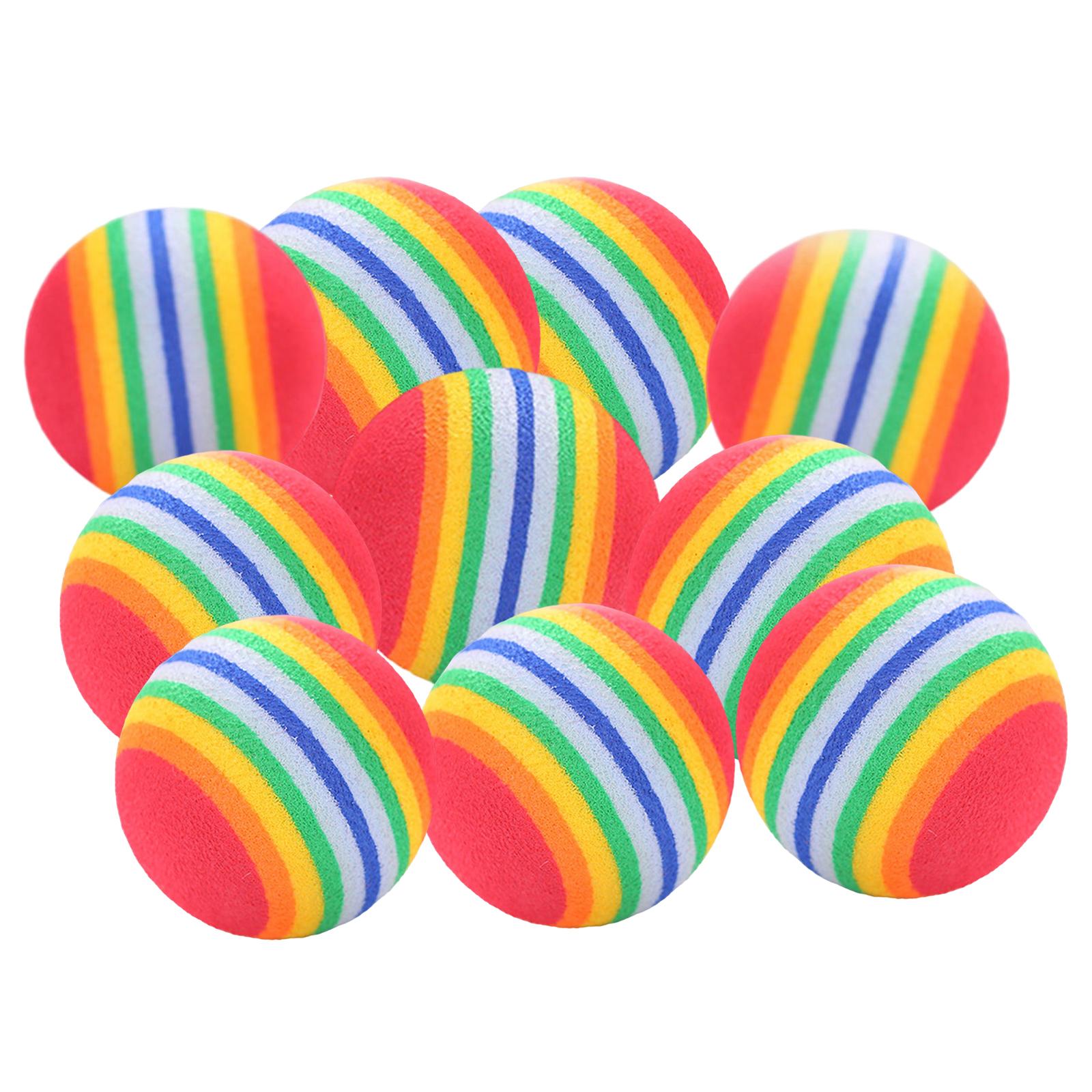 10x Cat Toy Balls Quiet Playing Soft EVA for Play Training Small Dogs Puppy