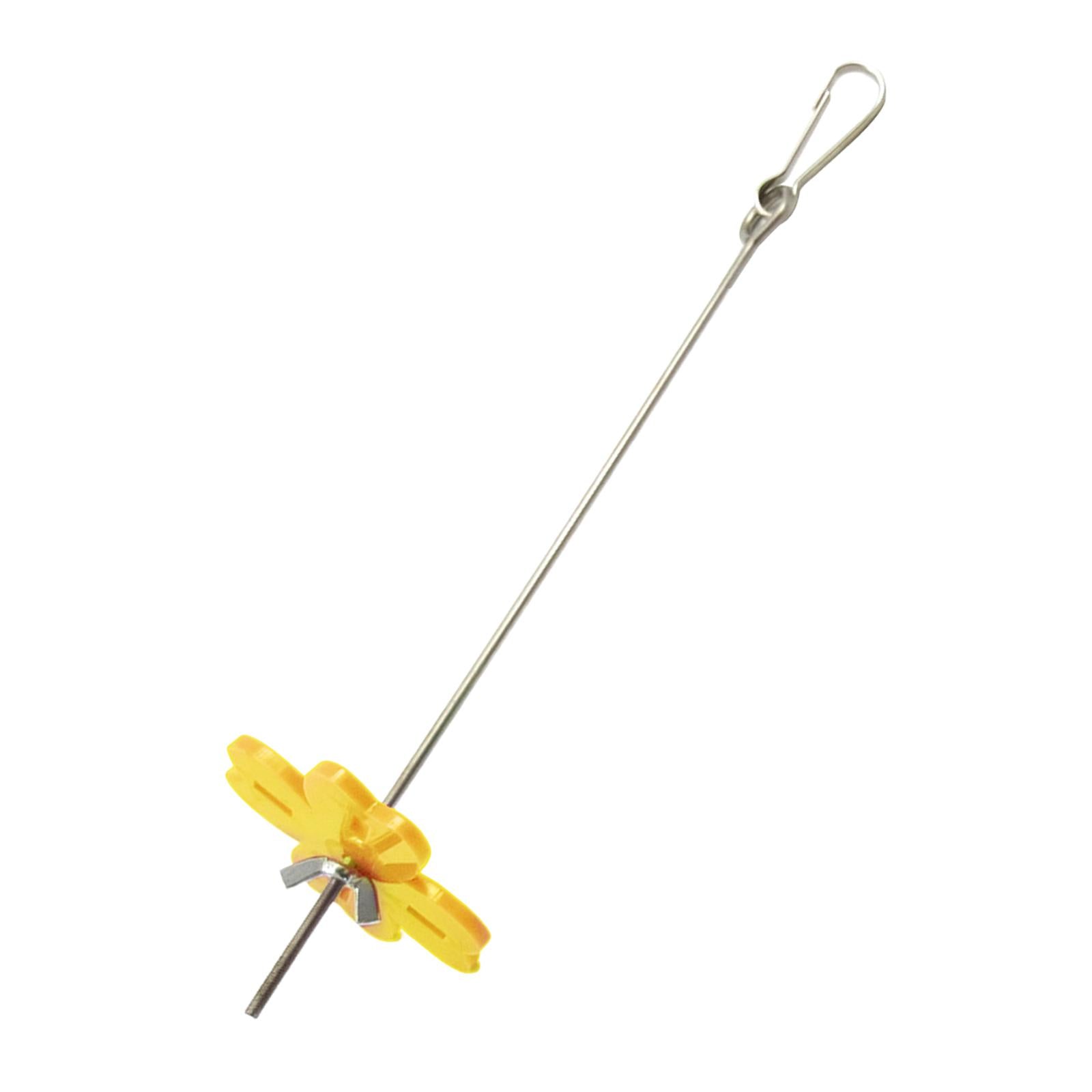 Bird Fruit Fork Stainless Steel Hanging Toy Feeding Tool for Budgie Finches 23.5cm Yellow