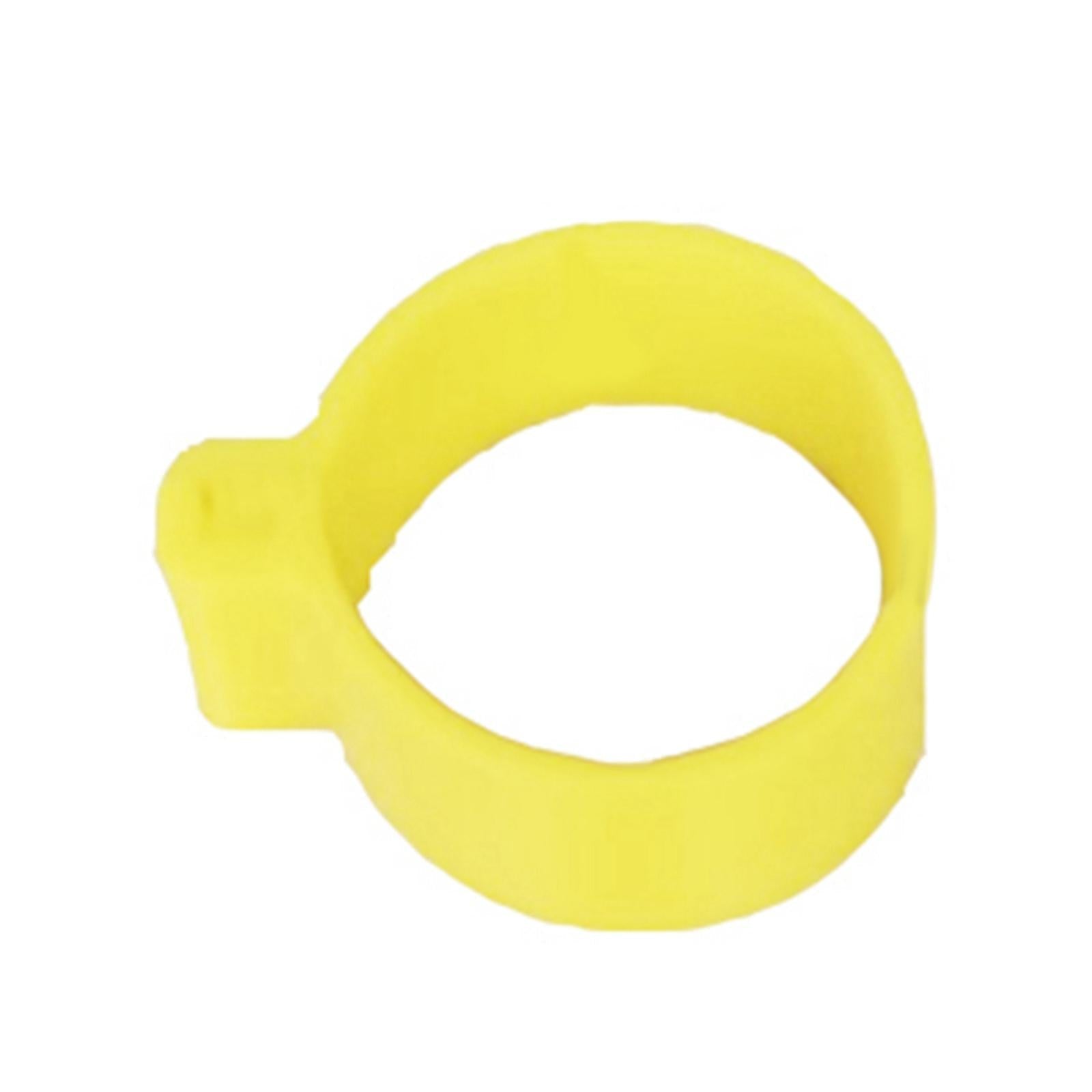 100x Reusable Pigeon Leg Foot Rings Clip On Bird Dove Duck Bands Yellow
