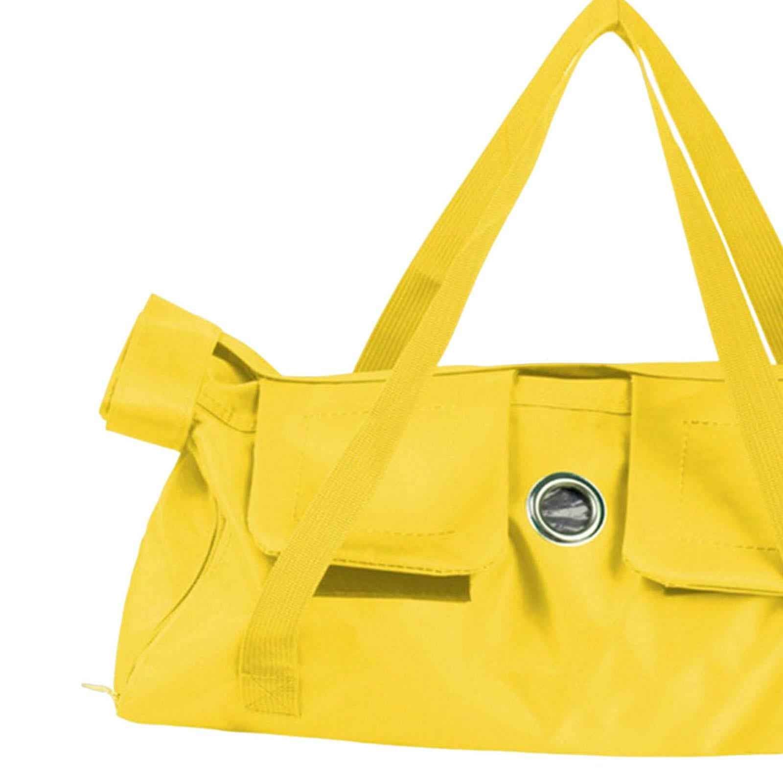 Cat Grooming Restraint Bag Anti Bite Anti Scratching Nail Trimming Bathing Yellow 37cmx24cm S