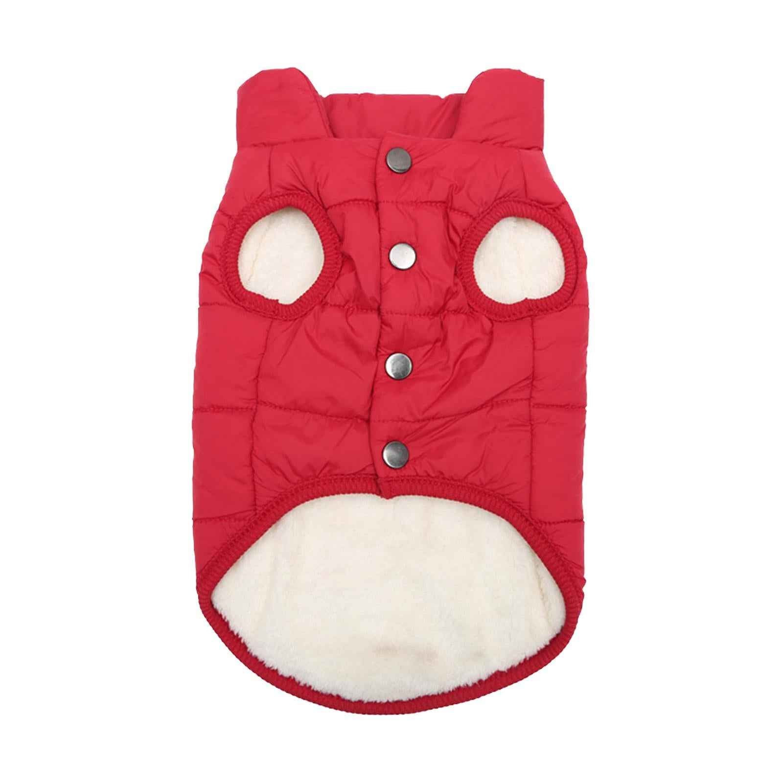 Winter Jacket Coat Cold Weather Comfortable Small Dog Clothes for Puppy Red