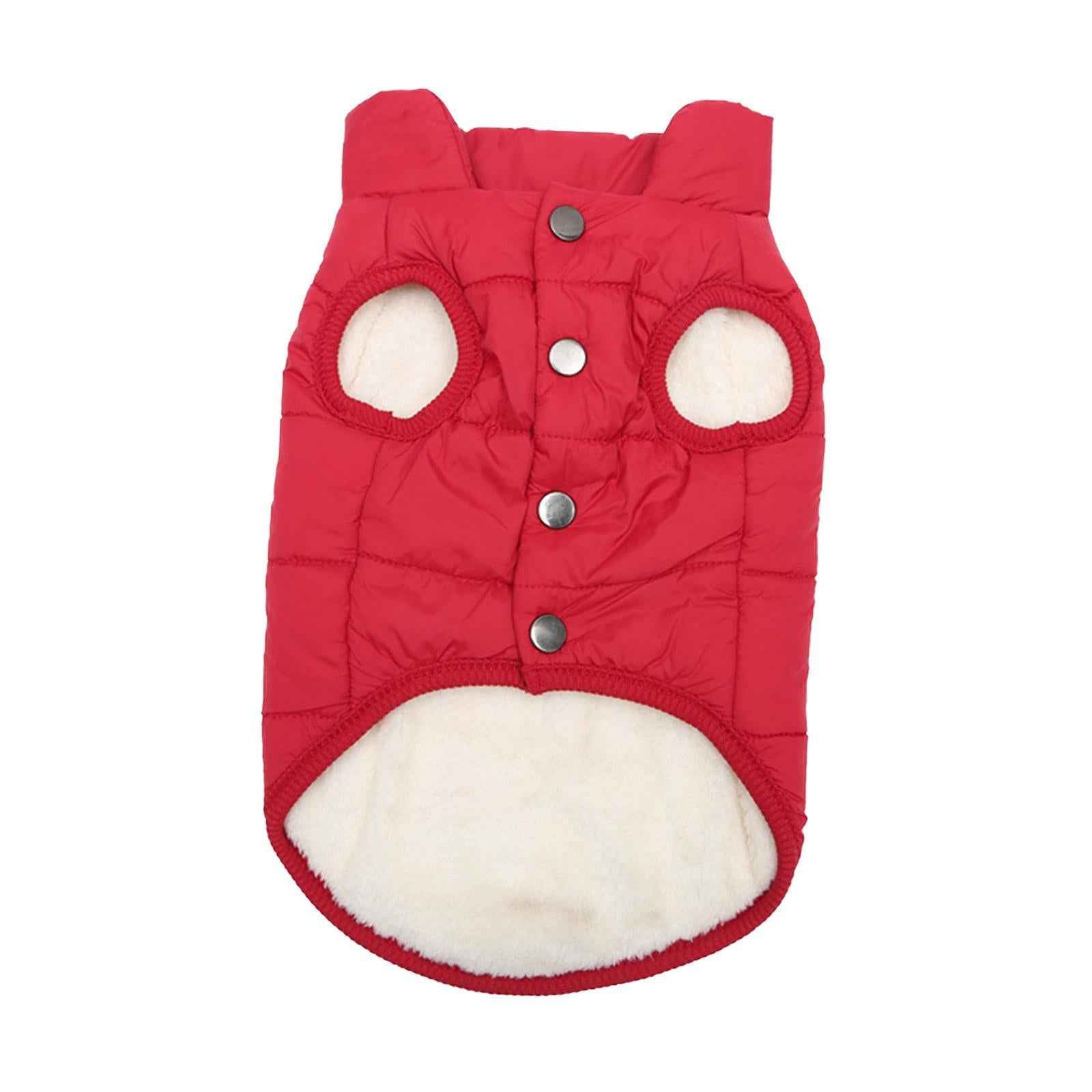 Winter Jacket Coat Cold Weather Comfortable Small Dog Clothes for Puppy Red