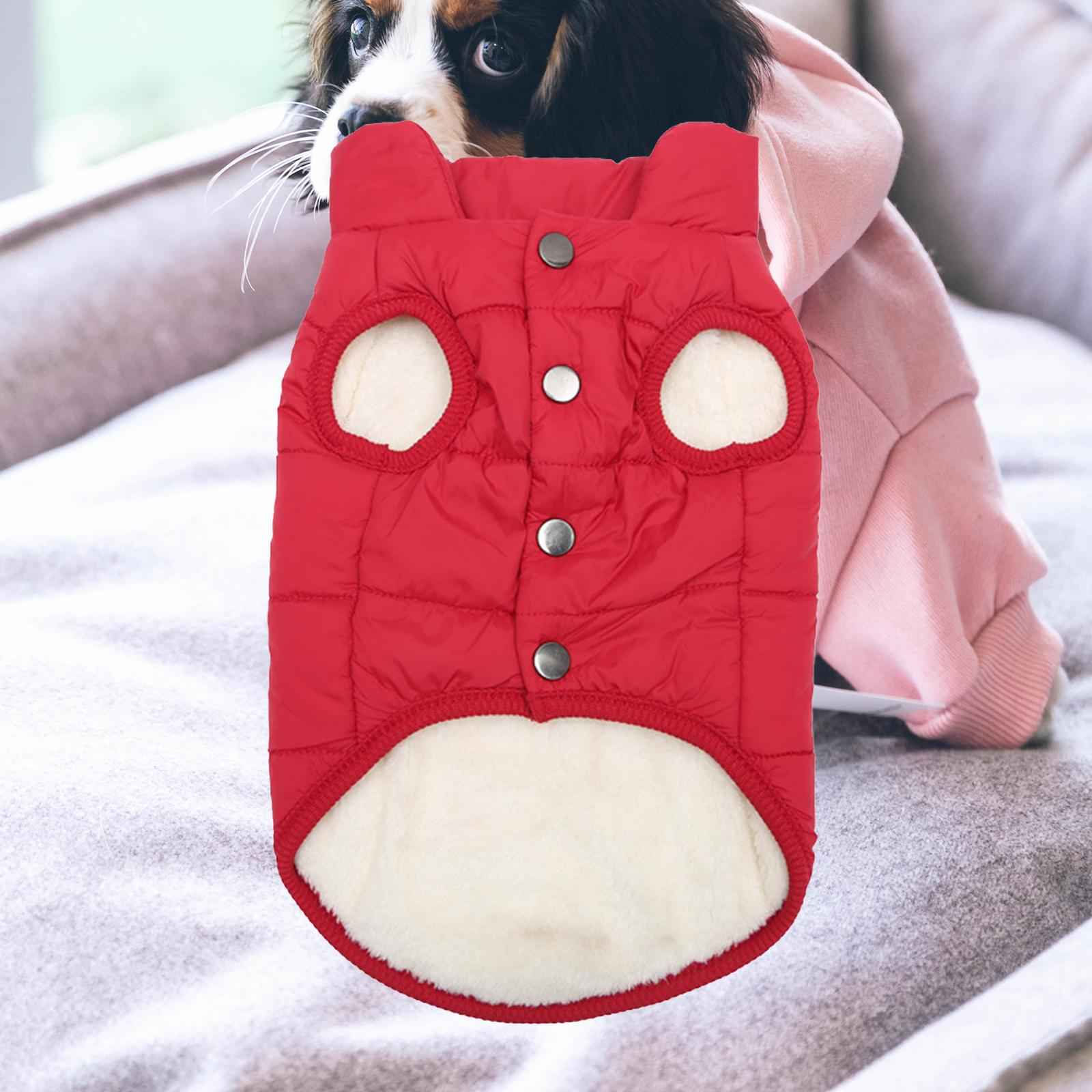 Winter Jacket Coat Cold Weather Comfortable Small Dog Clothes for Puppy Red