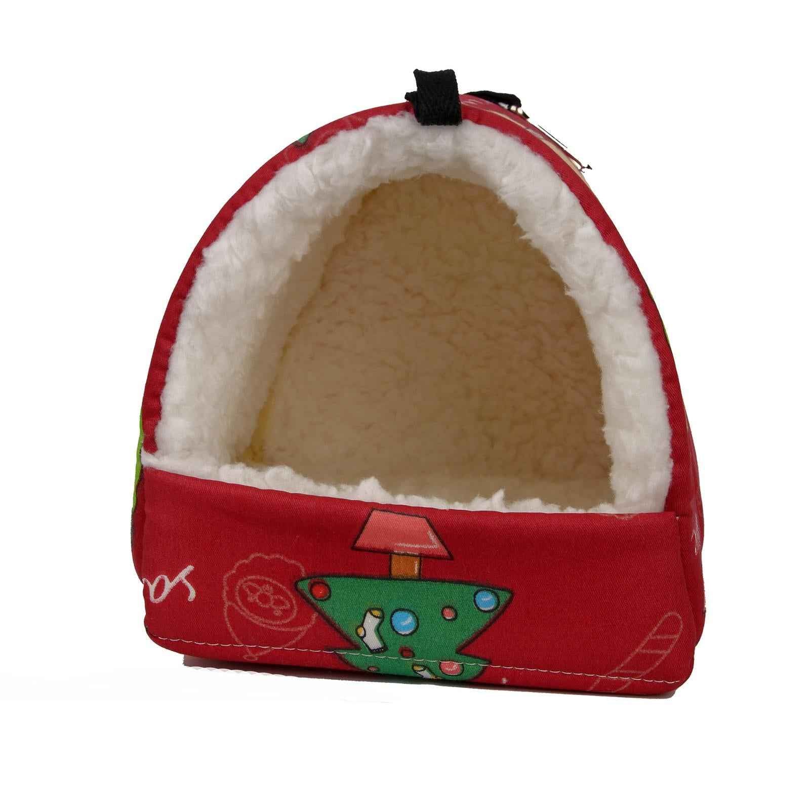 Soft Hamster Hammock Bed Sleeping Hamster DEN Hanging for Chinchilla Rat red