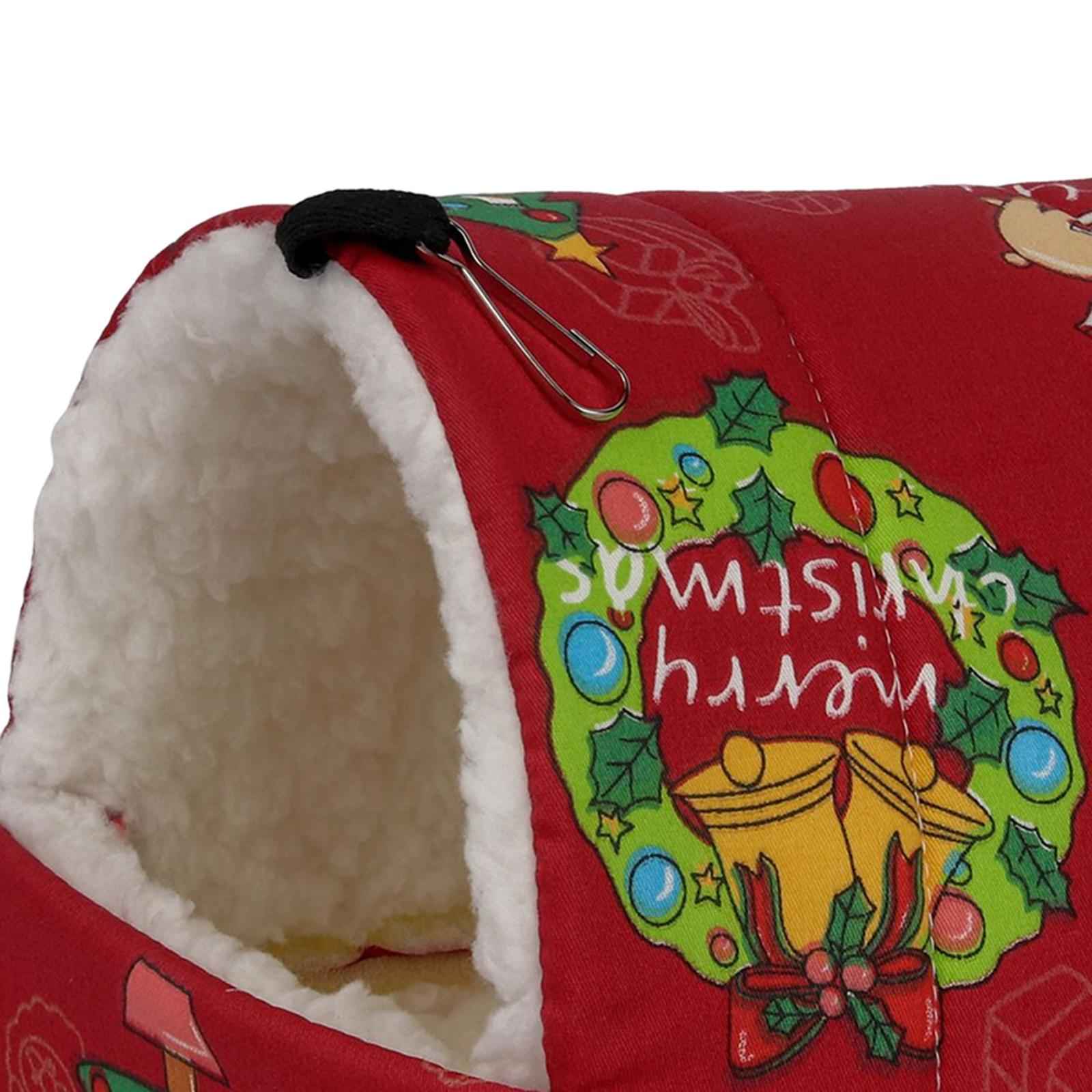 Soft Hamster Hammock Bed Sleeping Hamster DEN Hanging for Chinchilla Rat red