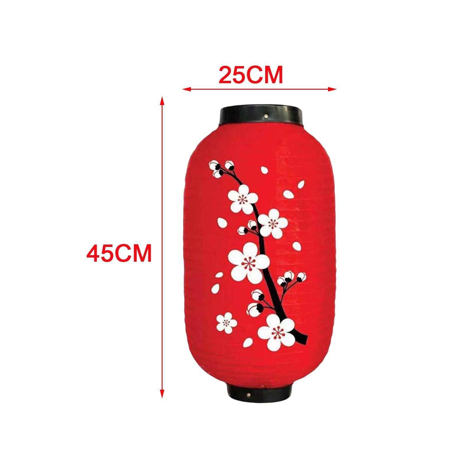 Japanese Style Lantern Hanging for Spring Festival Restaurant Birthday RedBottom BigFlower