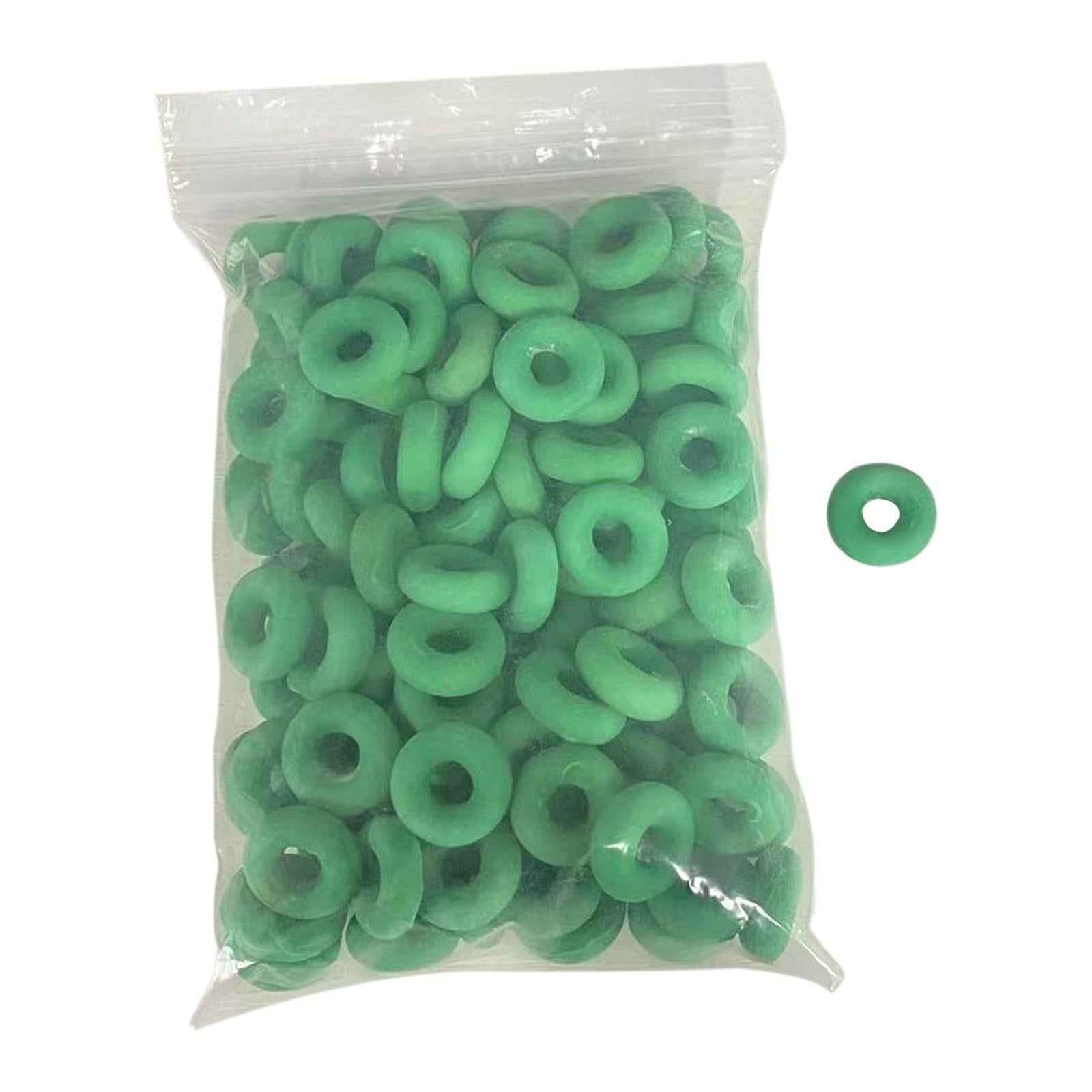 100Pcs Strong Castration Bands Rubber Castration Rings for Lambs Sheep Green