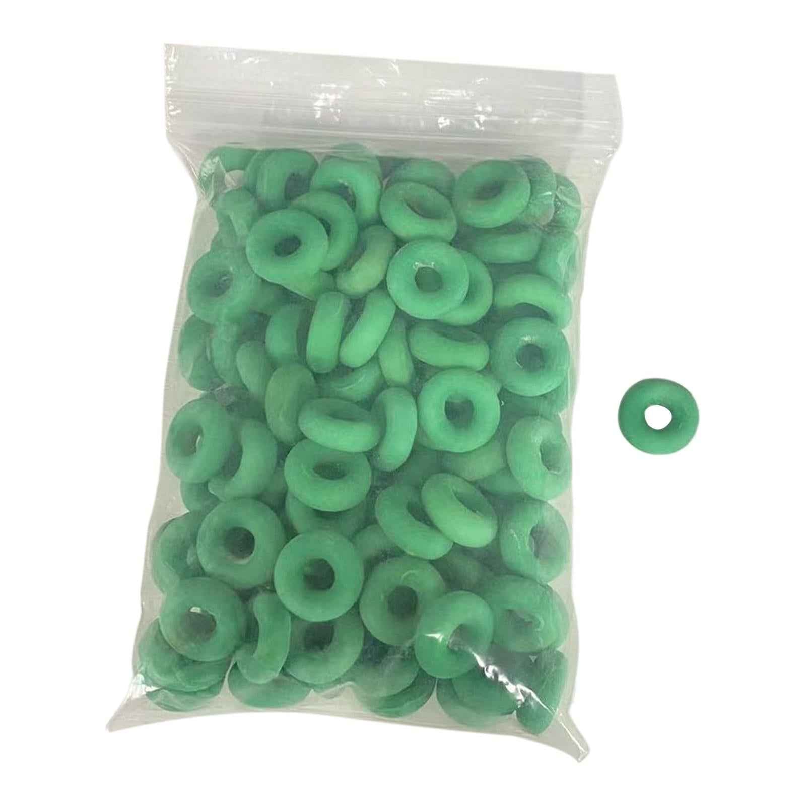 100Pcs Strong Castration Bands Rubber Castration Rings for Lambs Sheep Green
