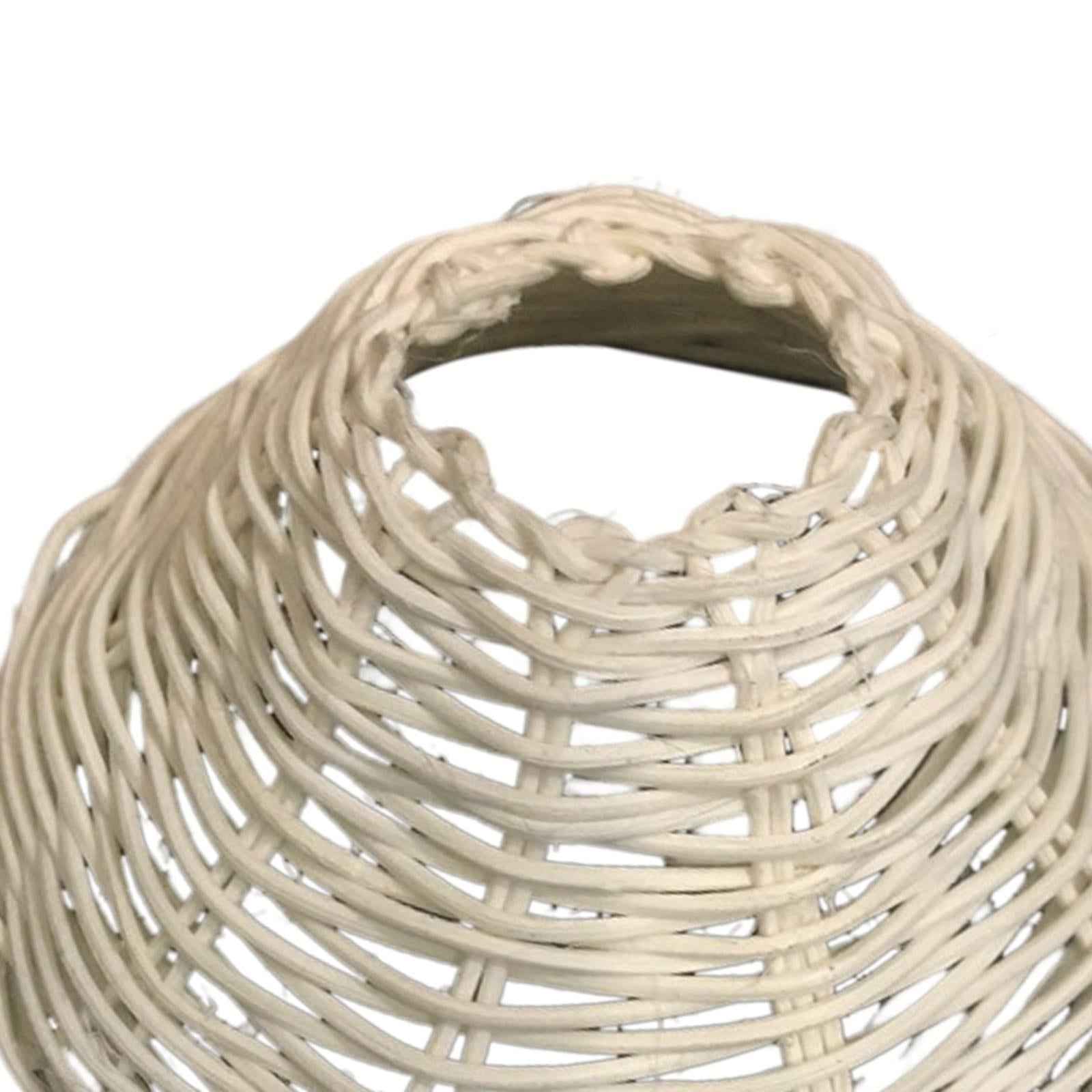 Handwoven Rattan Lamp Shade Hanging Light Cover Chandelier Shades Bulb Guard