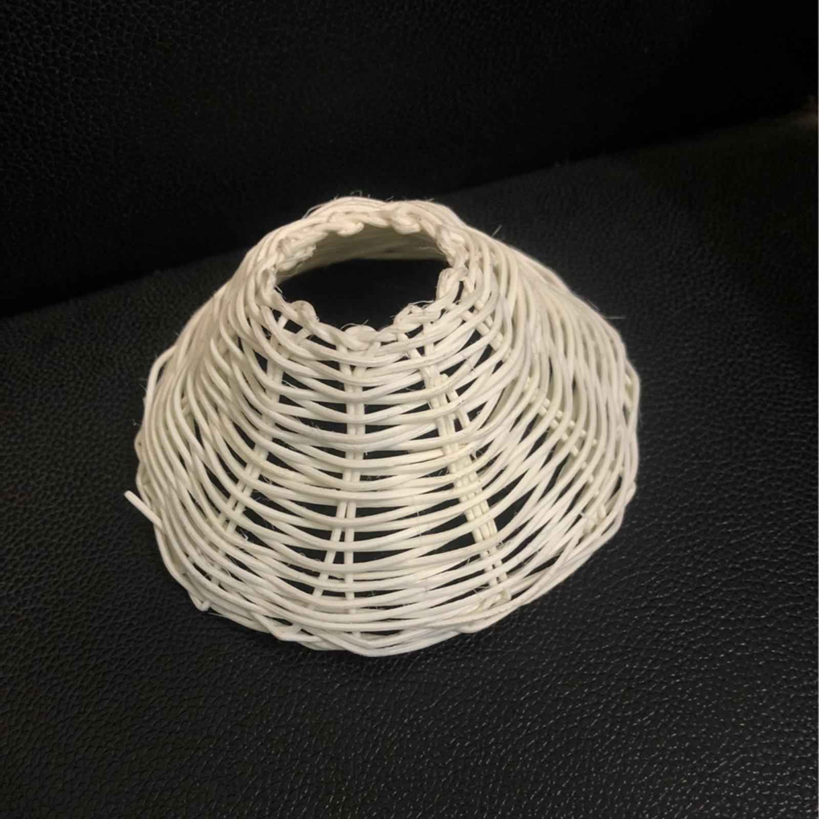 Handwoven Rattan Lamp Shade Hanging Light Cover Chandelier Shades Bulb Guard