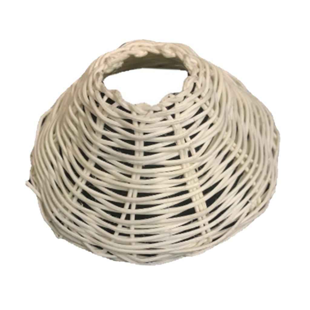 Handwoven Rattan Lamp Shade Hanging Light Cover Chandelier Shades Bulb Guard