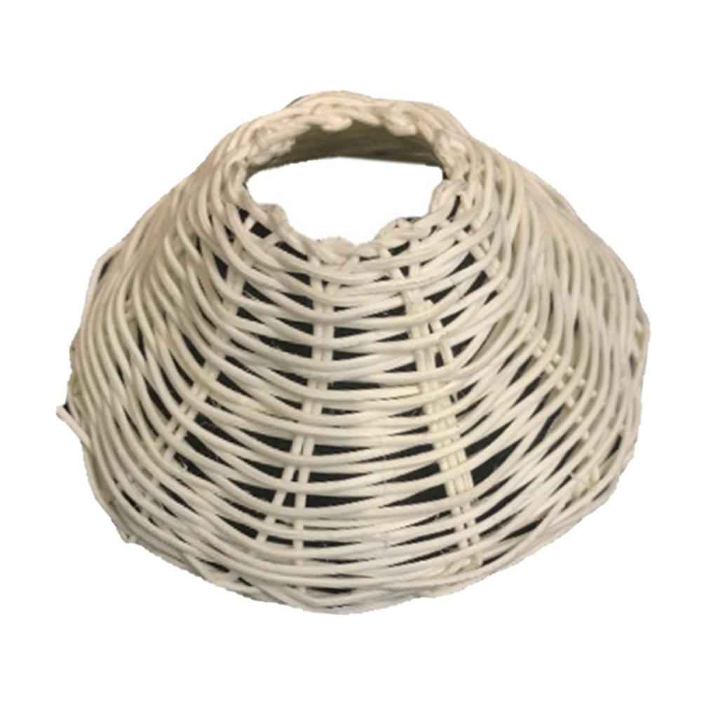 Handwoven Rattan Lamp Shade Hanging Light Cover Chandelier Shades Bulb Guard