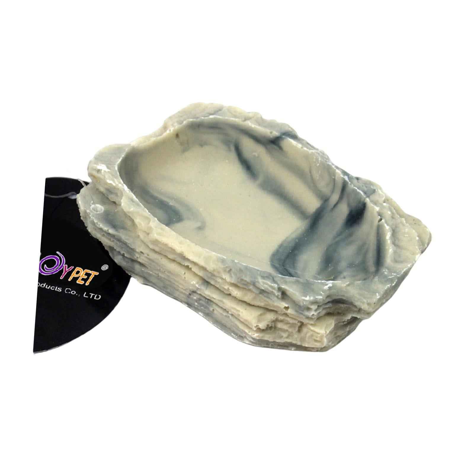 Reptile Food Water Bowl Plate Feeding Tray for Terrapin Chameleon Lizard