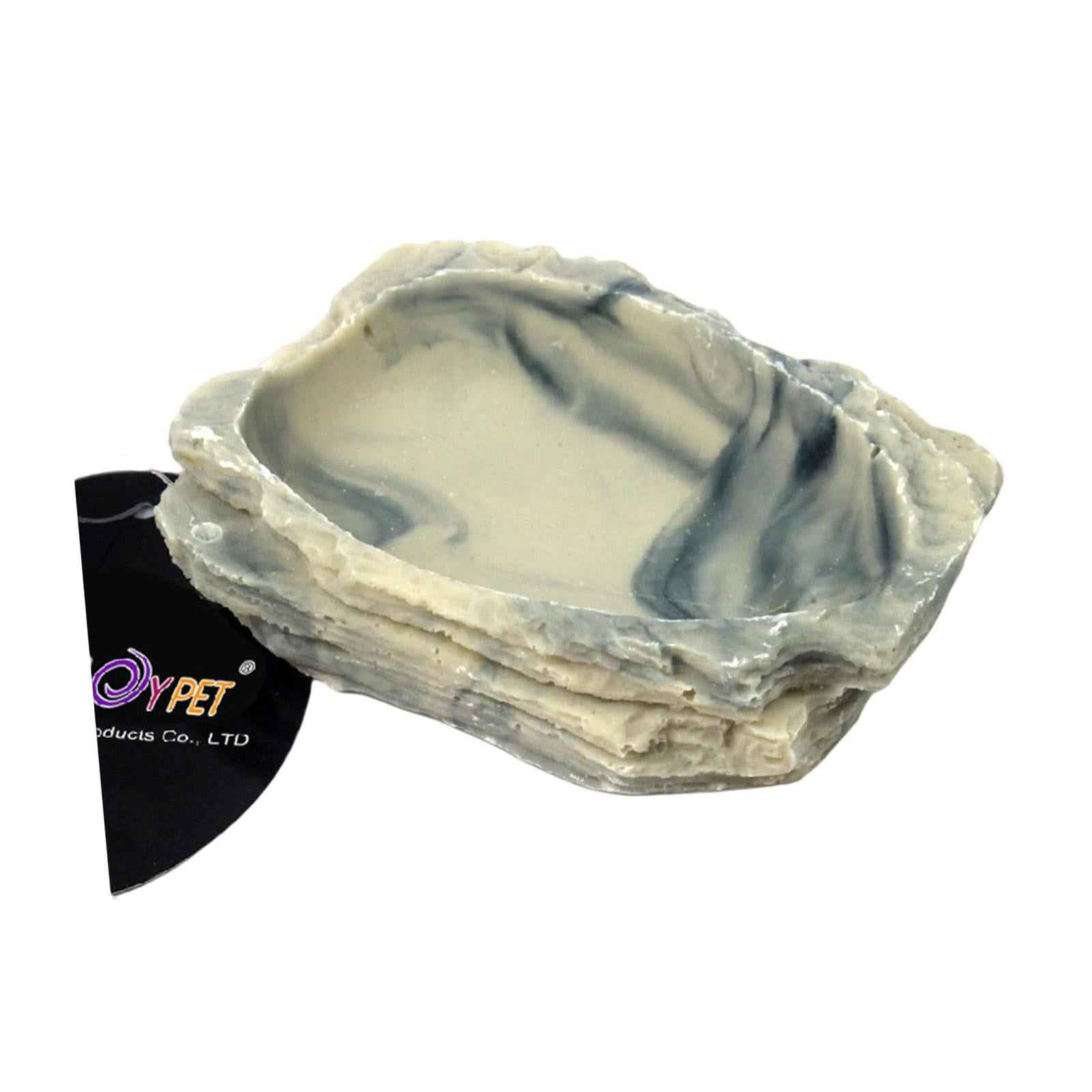 Reptile Food Water Bowl Plate Feeding Tray for Terrapin Chameleon Lizard