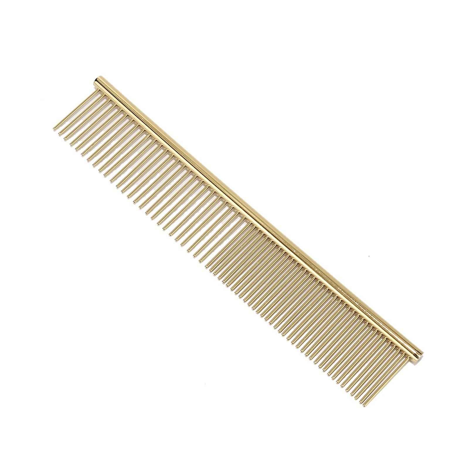 Pet Hair Comb Cat Comb Puppy Animals Trimming Iron Teeth Deshedding Dog Comb Gold