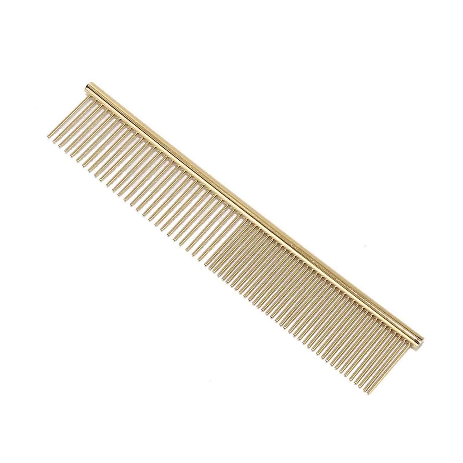 Pet Hair Comb Cat Comb Puppy Animals Trimming Iron Teeth Deshedding Dog Comb Gold