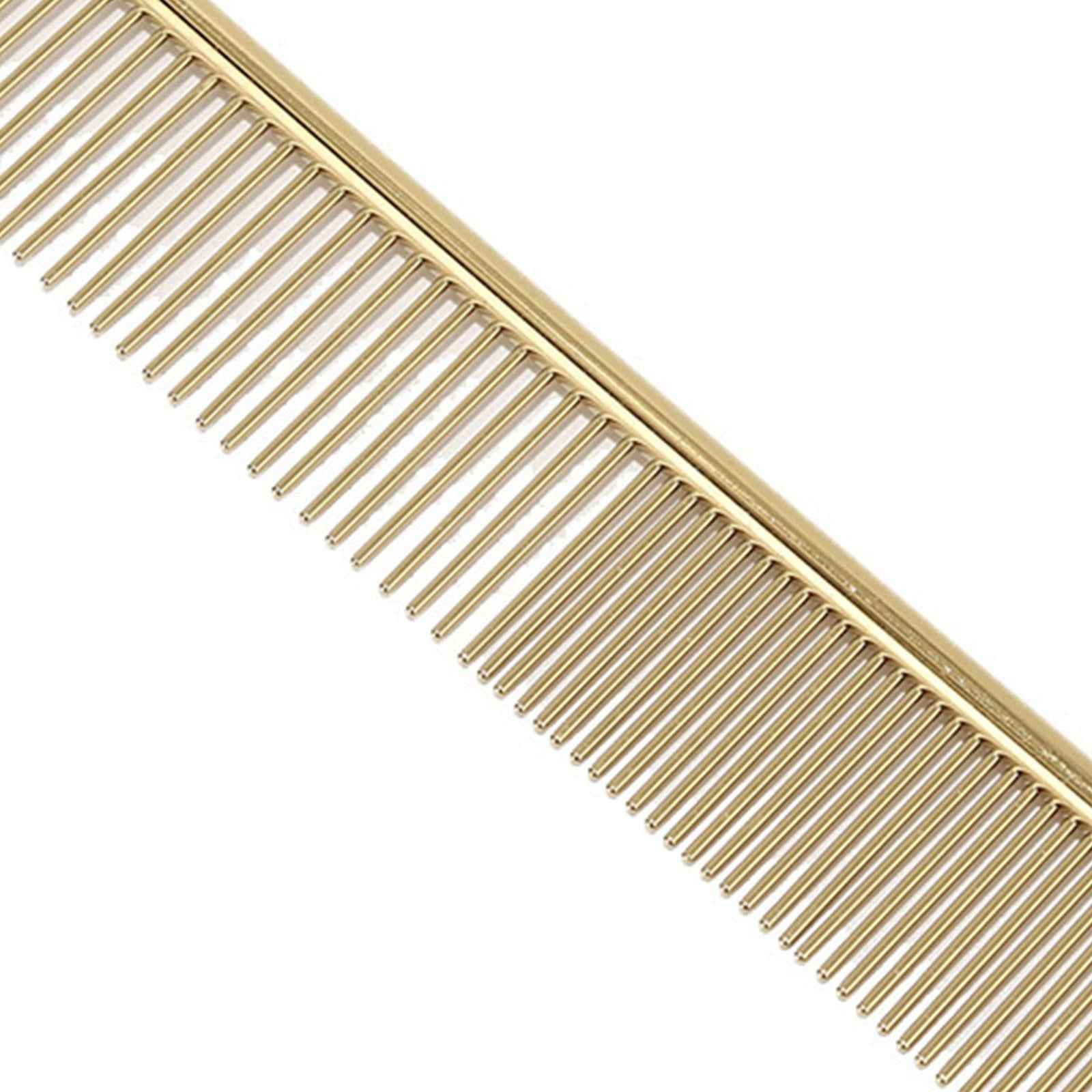 Pet Hair Comb Cat Comb Puppy Animals Trimming Iron Teeth Deshedding Dog Comb Gold
