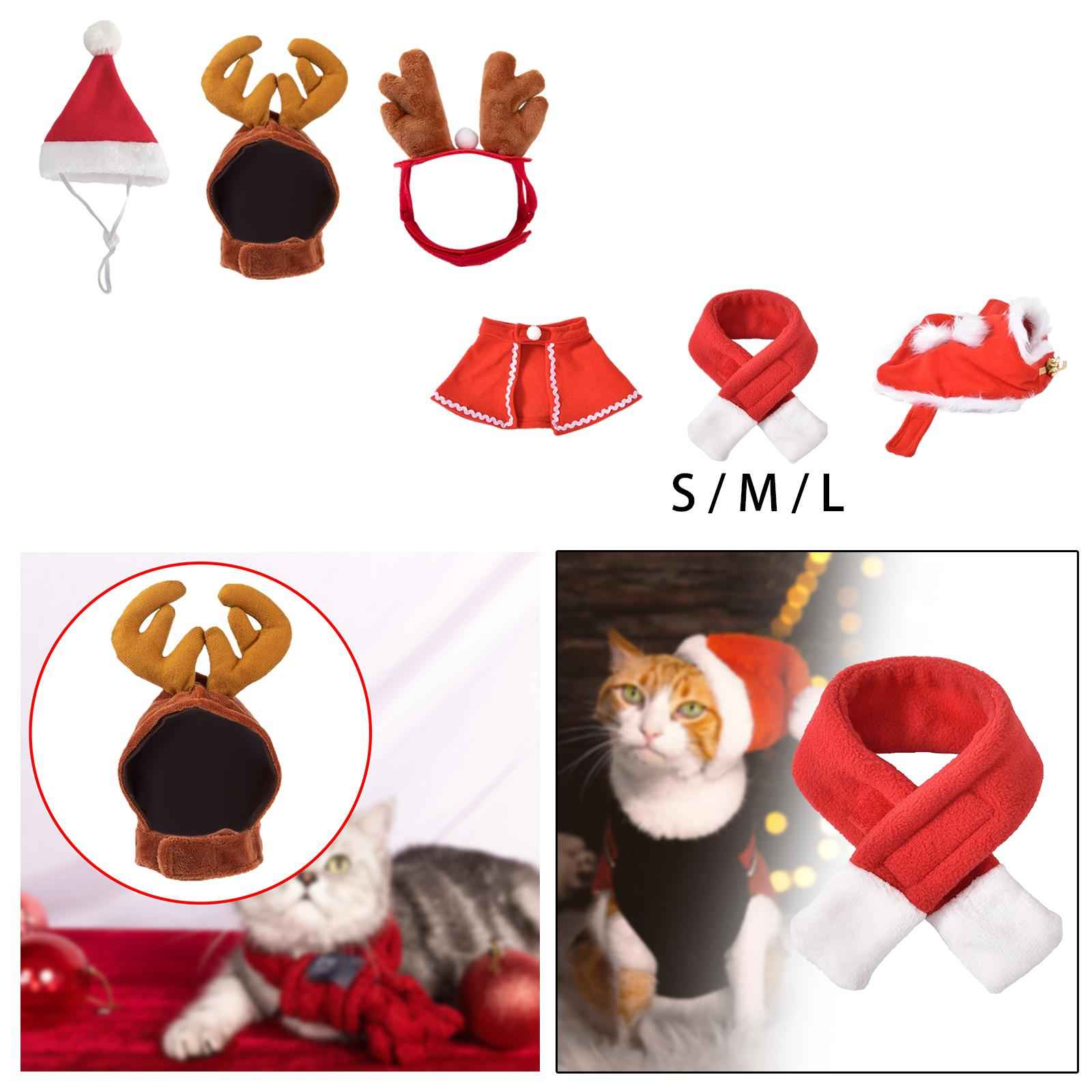 Dog Cat Pet Santa Hat Christmas Decoration Photo Props for Puppy Kitten Cats