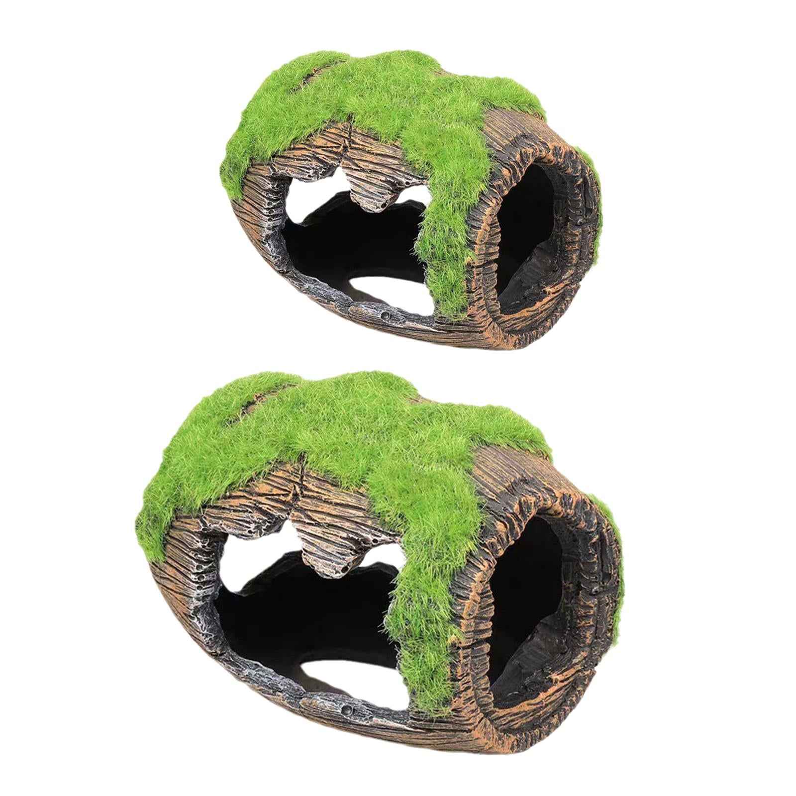 Broken Barrel Aquarium Decorations Resin Aquarium Ornament for Cichlid Betta Small