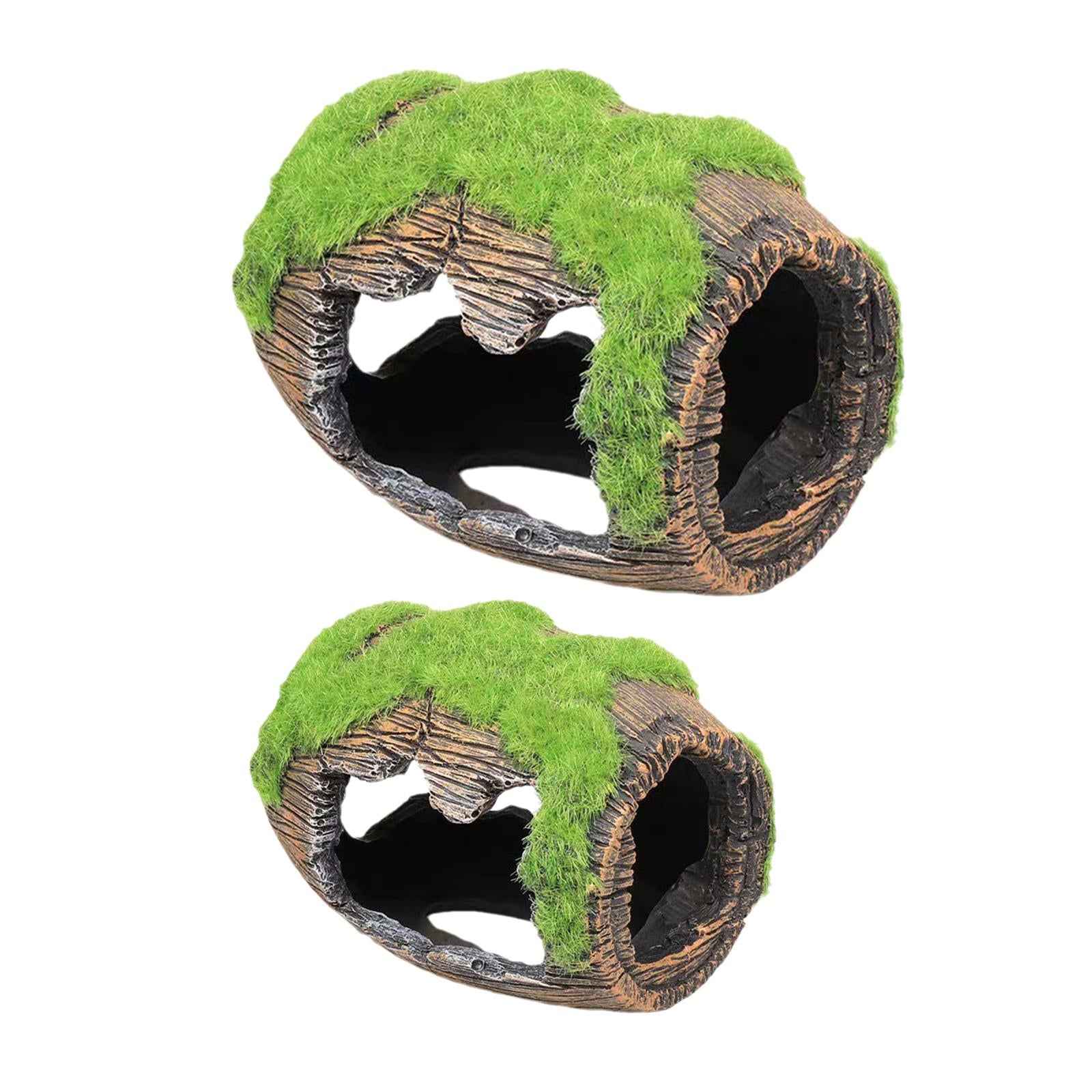 Broken Barrel Aquarium Decorations Resin Aquarium Ornament for Cichlid Betta Small