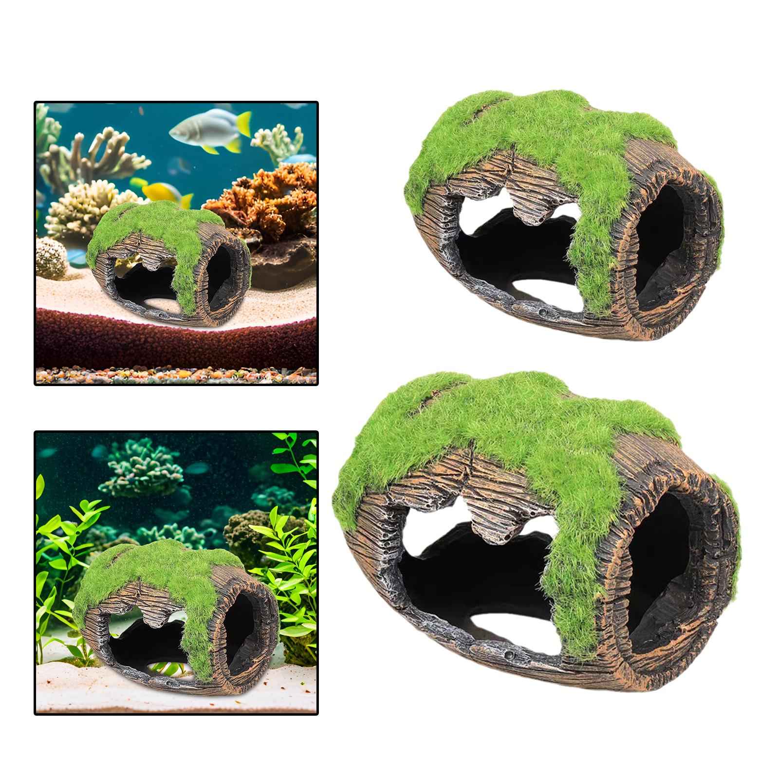 Broken Barrel Aquarium Decorations Resin Aquarium Ornament for Cichlid Betta Small