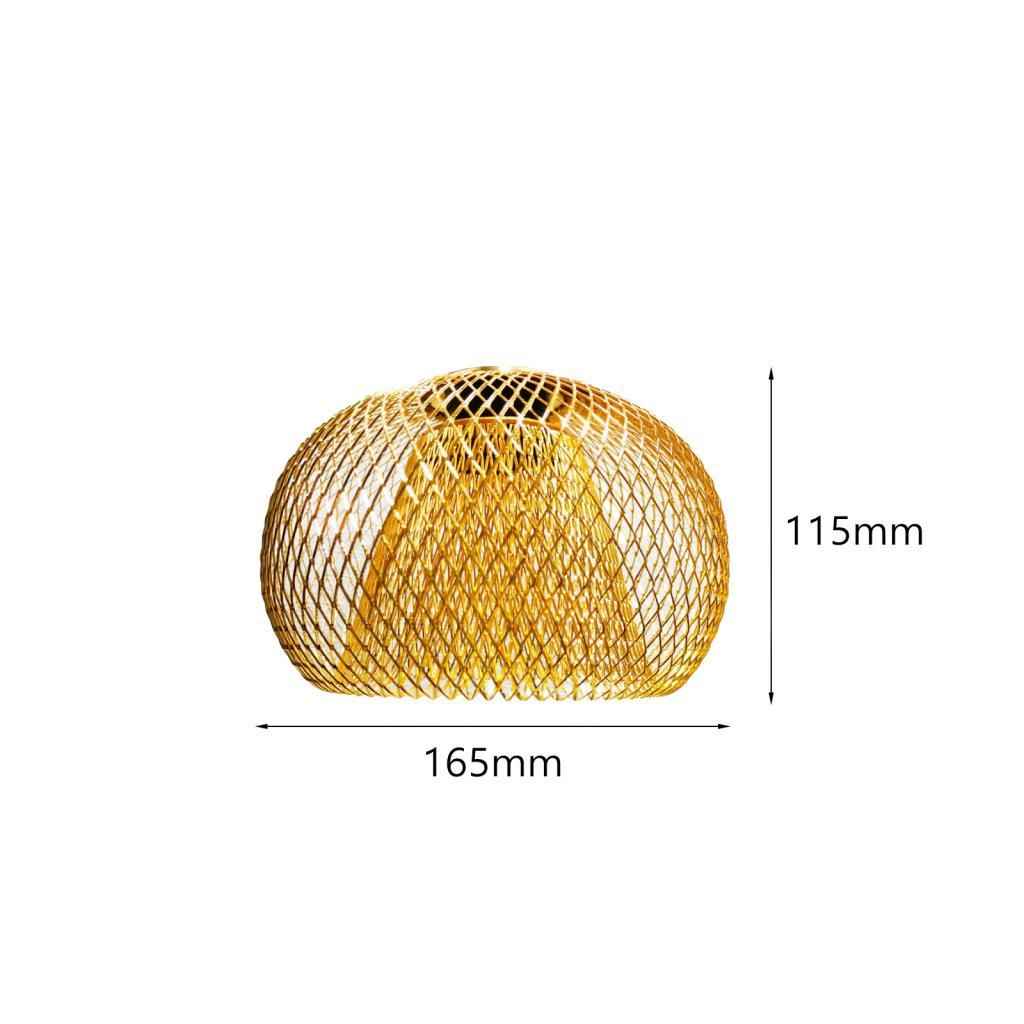 Pendant Lamp Shade Retro Ceiling Light Cover for Bathroom Cafe Hallway Golden