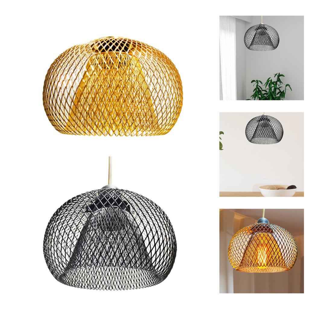 Pendant Lamp Shade Retro Ceiling Light Cover for Bathroom Cafe Hallway Golden
