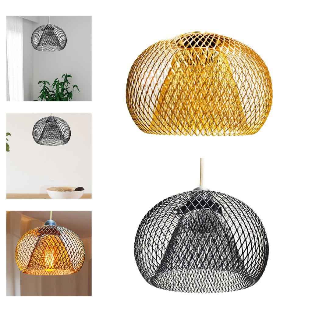 Pendant Lamp Shade Retro Ceiling Light Cover for Bathroom Cafe Hallway Golden