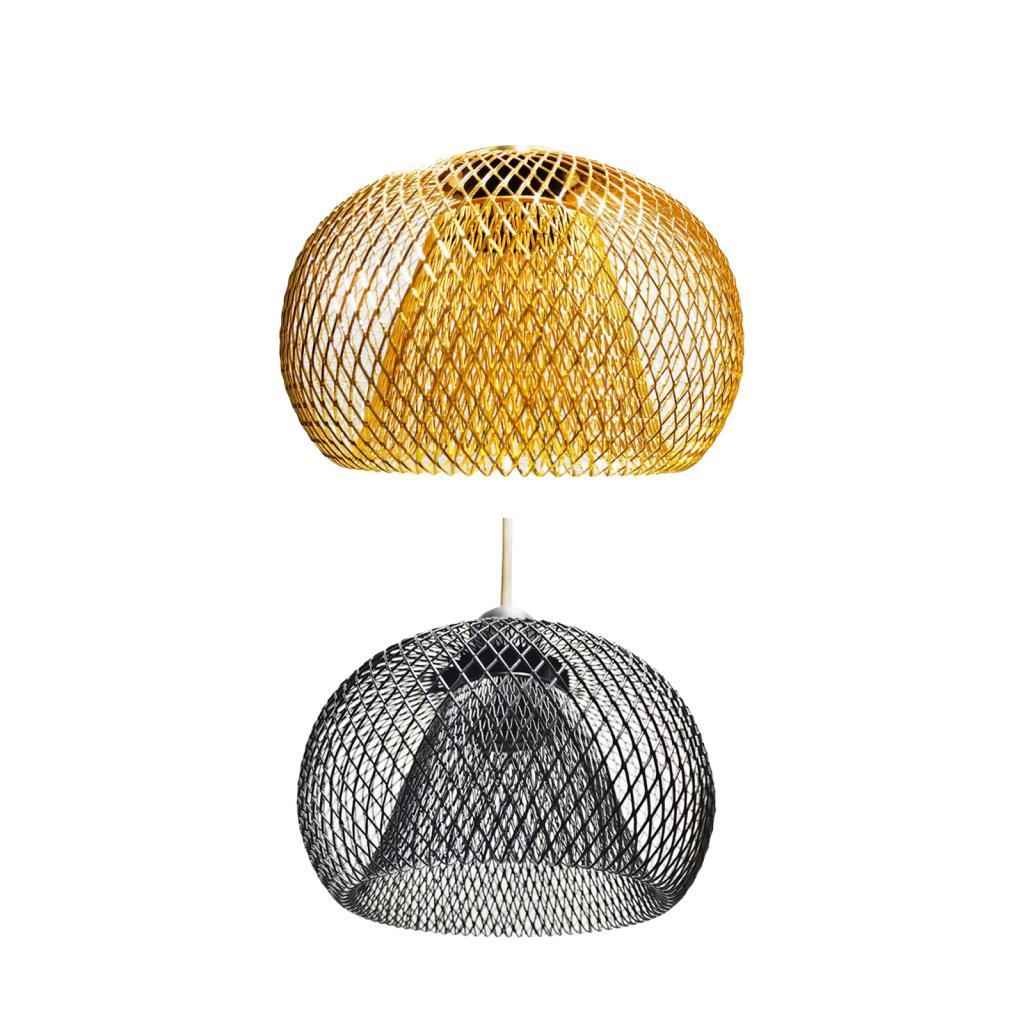 Pendant Lamp Shade Retro Ceiling Light Cover for Bathroom Cafe Hallway Golden
