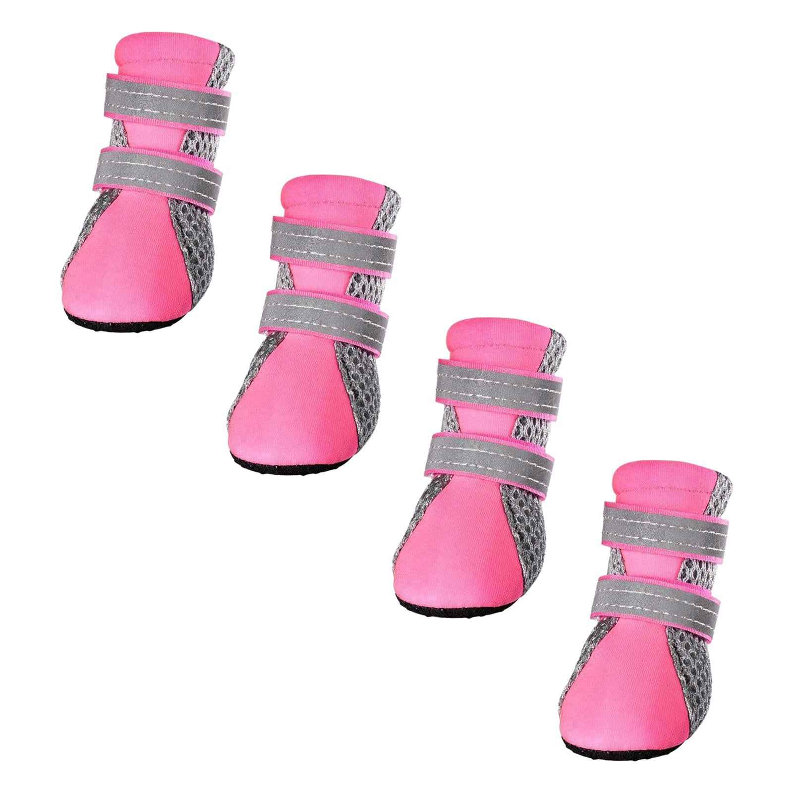 4 Pieces Dog Walking Boots Dog Boots for Puppy Teddy Small Medium Large Dogs XL