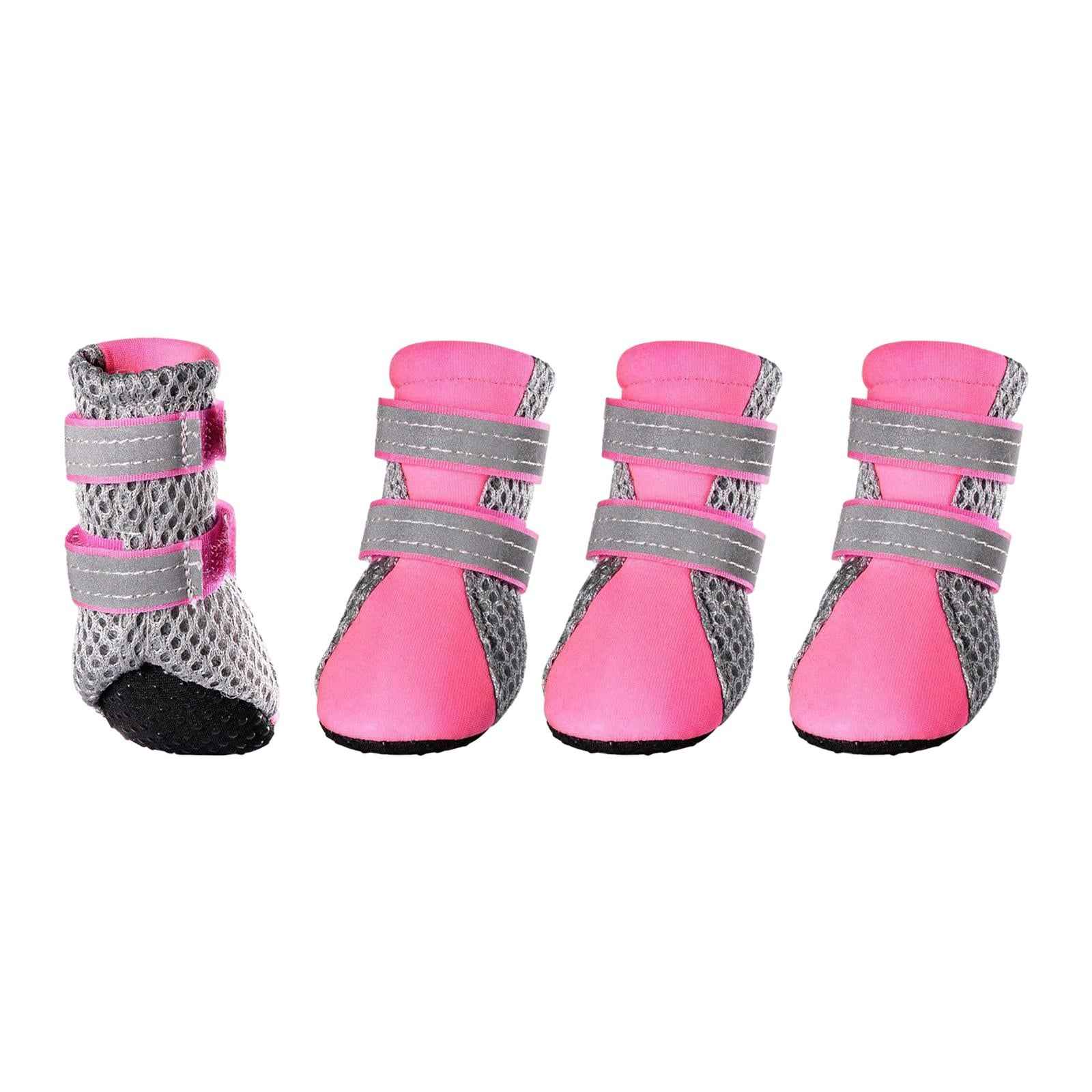 4 Pieces Dog Walking Boots Dog Boots for Puppy Teddy Small Medium Large Dogs XL