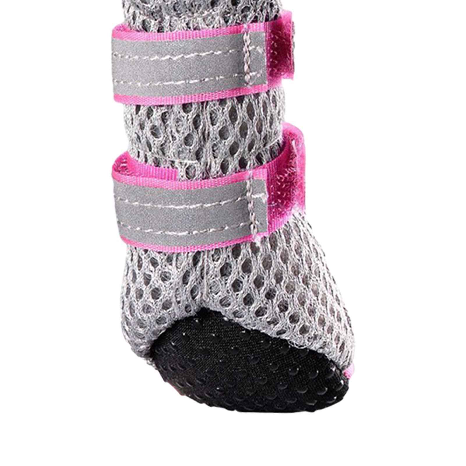 4 Pieces Dog Walking Boots Dog Boots for Puppy Teddy Small Medium Large Dogs XL