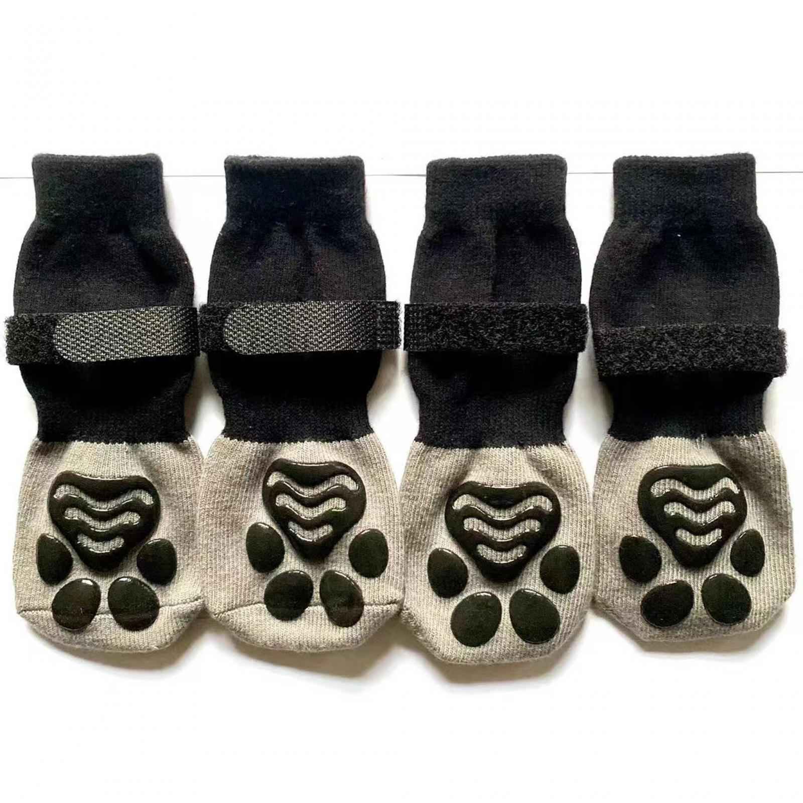 2 Pairs Comfortable Pets Paw Protect Socks for Hiking Training Hardwood Floor M