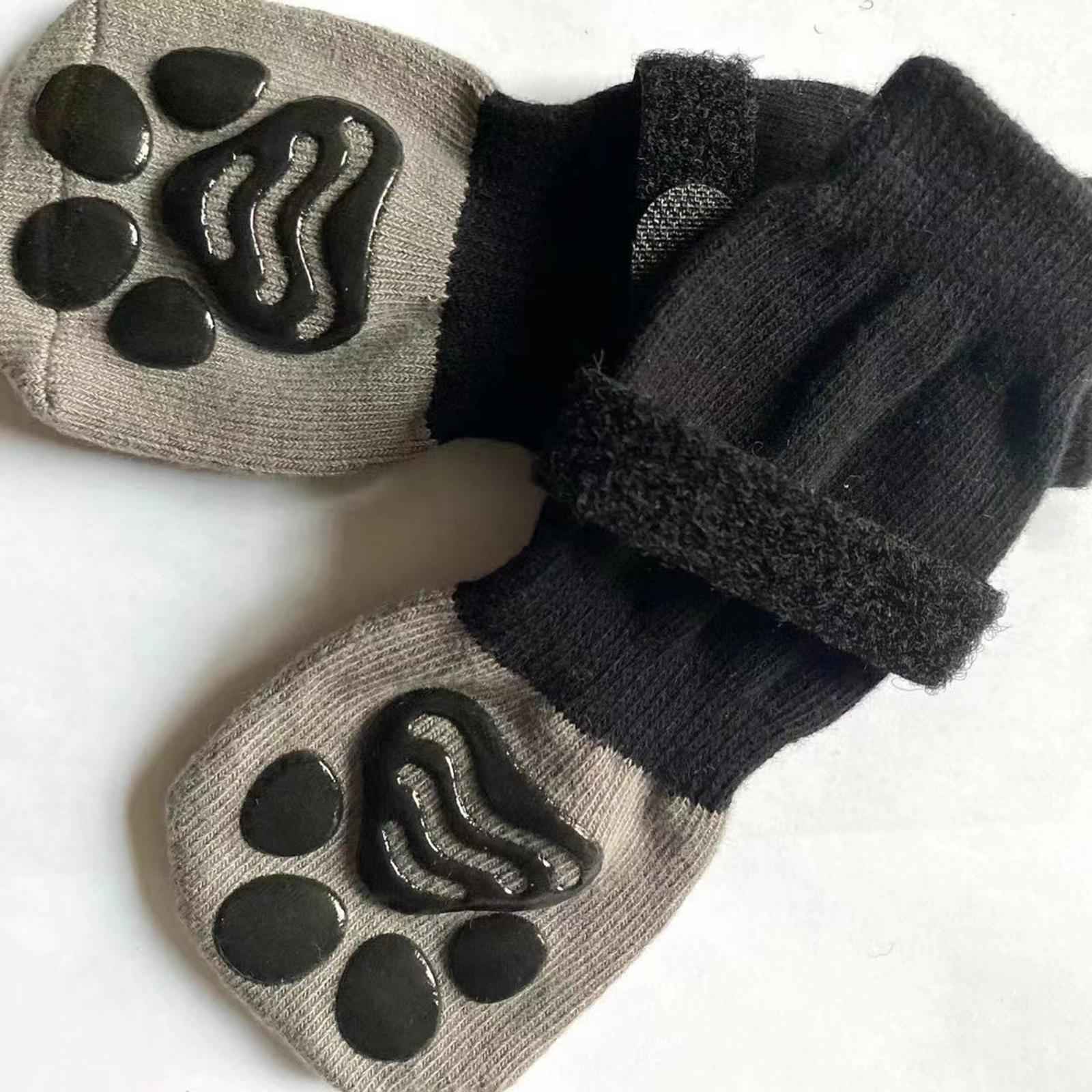 2 Pairs Comfortable Pets Paw Protect Socks for Hiking Training Hardwood Floor M
