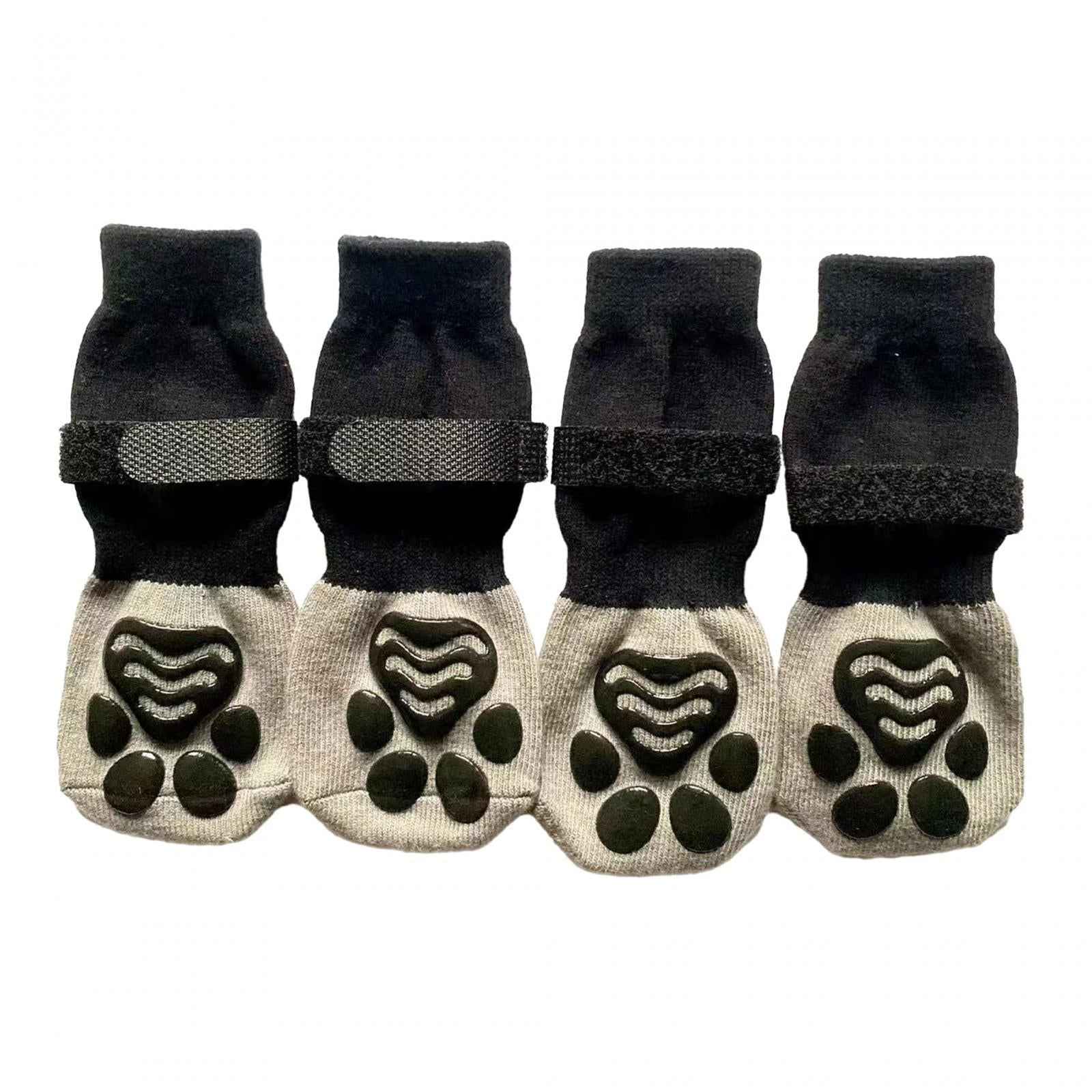 2 Pairs Comfortable Pets Paw Protect Socks for Hiking Training Hardwood Floor M