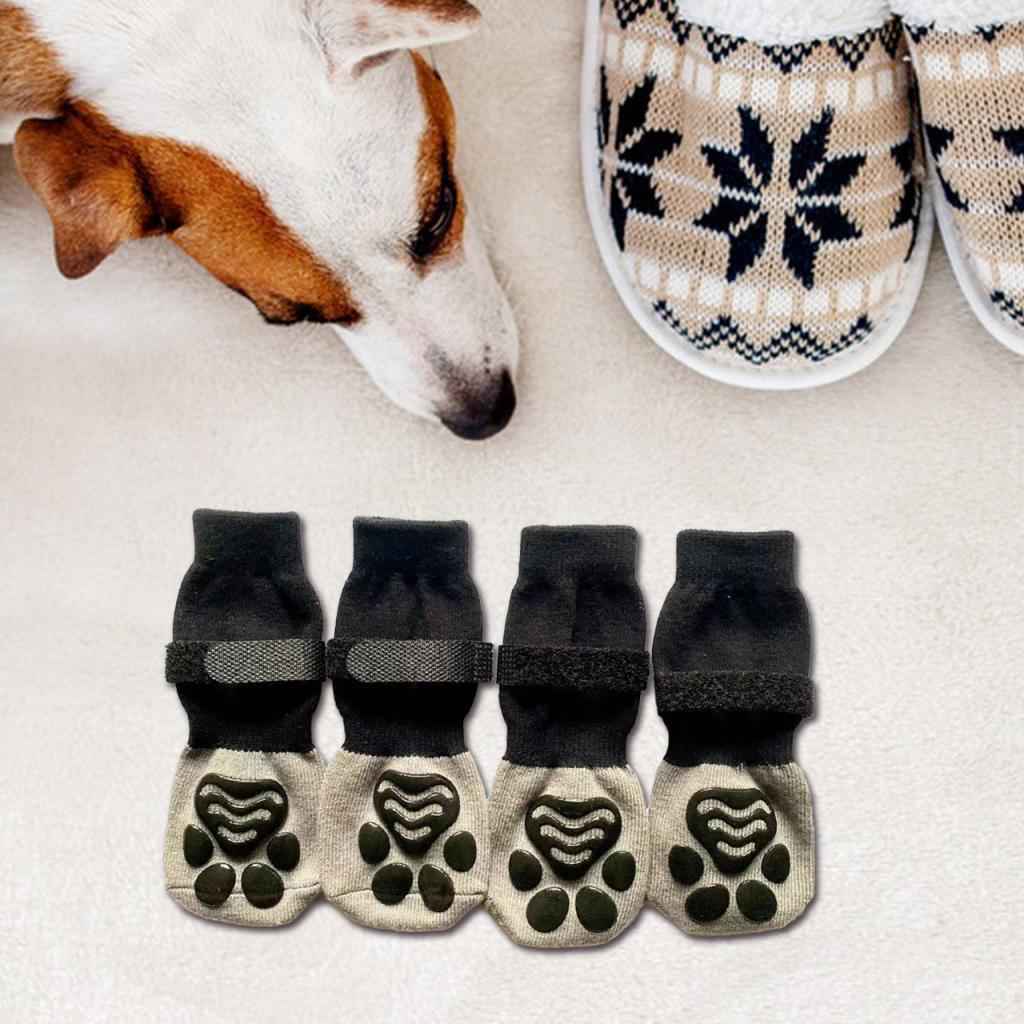 2 Pairs Comfortable Pets Paw Protect Socks for Hiking Training Hardwood Floor M
