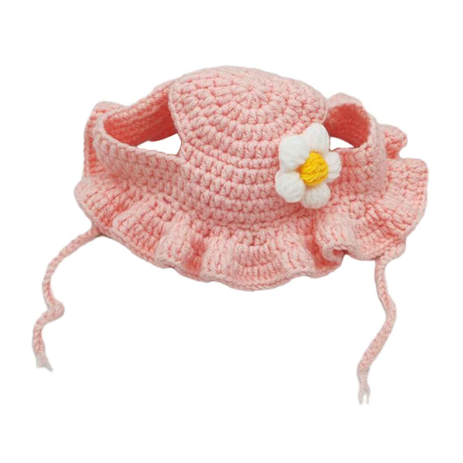 Adorable Cat Hat Party Costume Accessory Winter Pet Hat for Cats Puppy Party Pink S