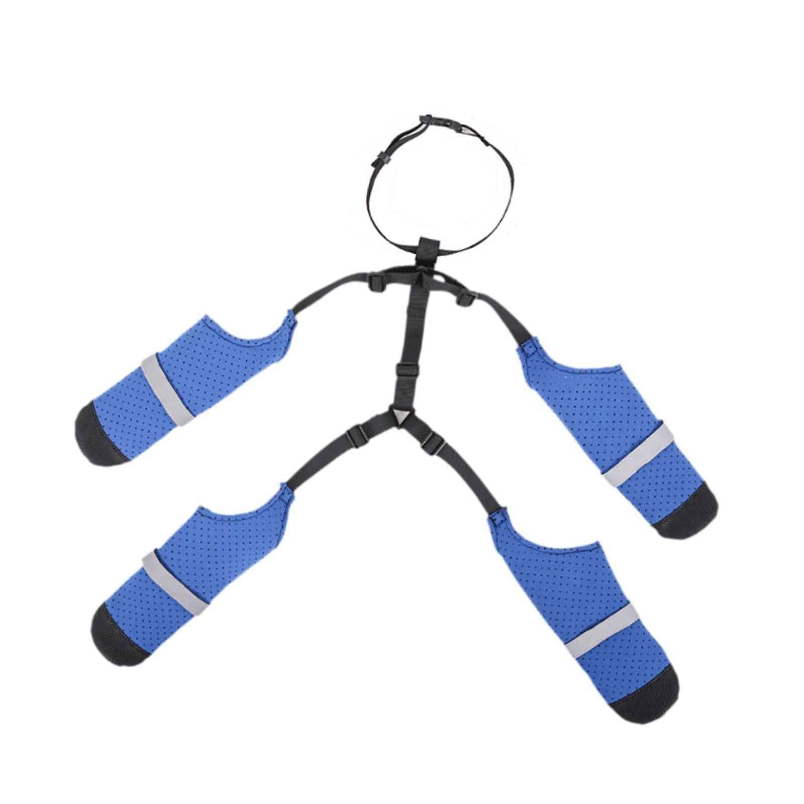 Dog Suspender Boots Paw Protectors with Auxiliary Strap for Outdoor Pets Gift S