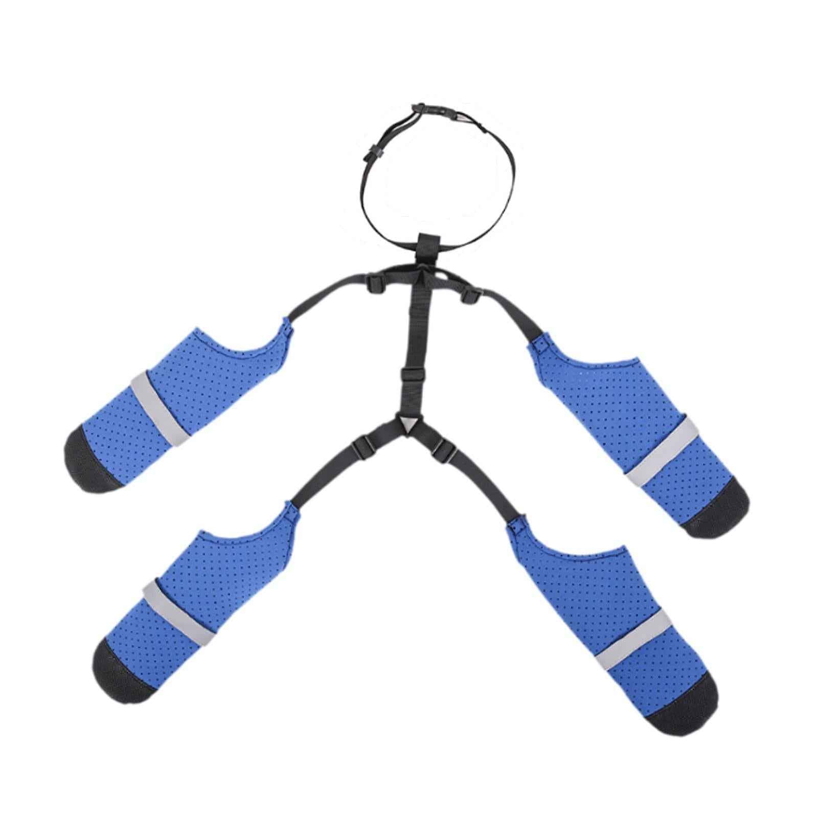 Dog Suspender Boots Paw Protectors with Auxiliary Strap for Outdoor Pets Gift S