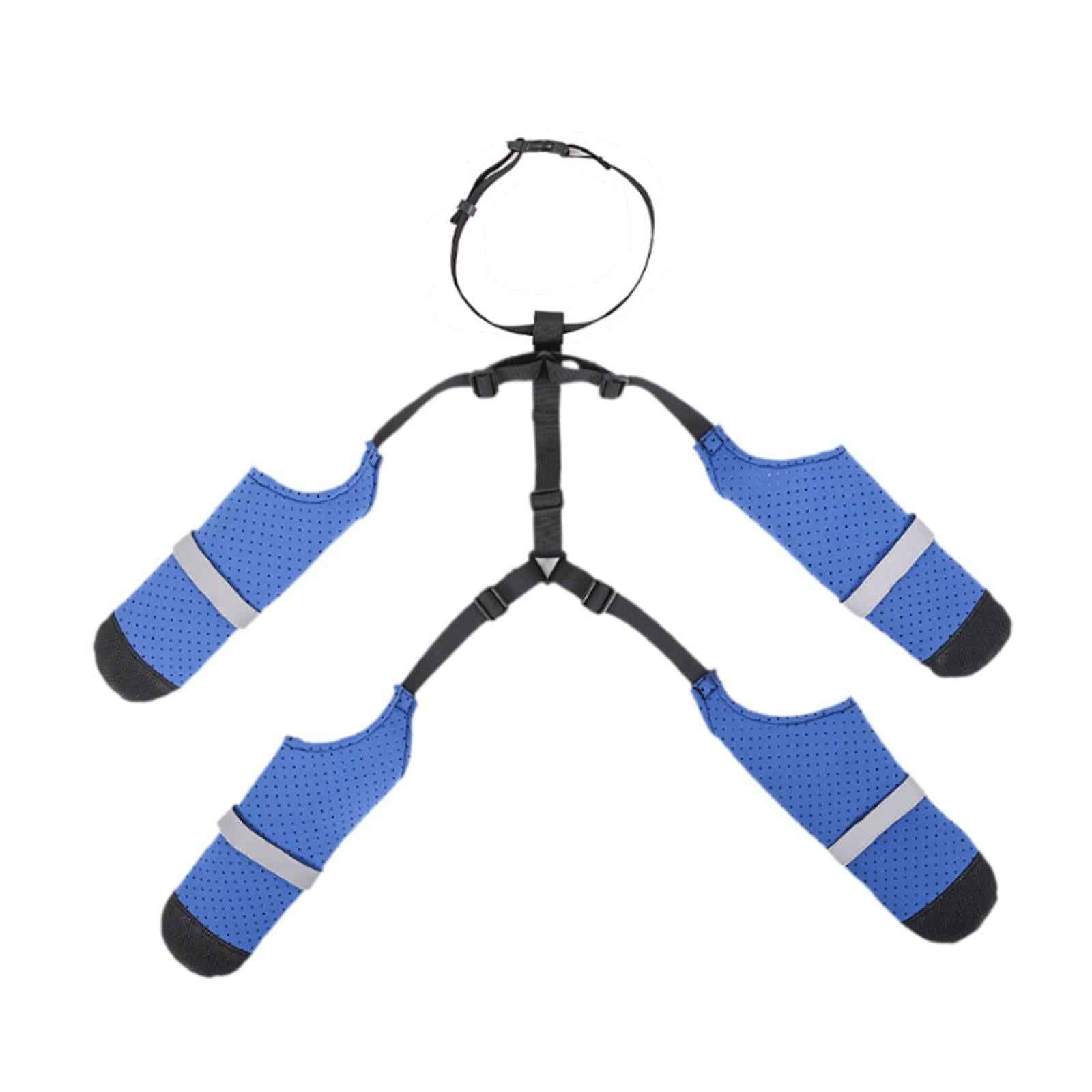 Dog Suspender Boots Paw Protectors with Auxiliary Strap for Outdoor Pets Gift S