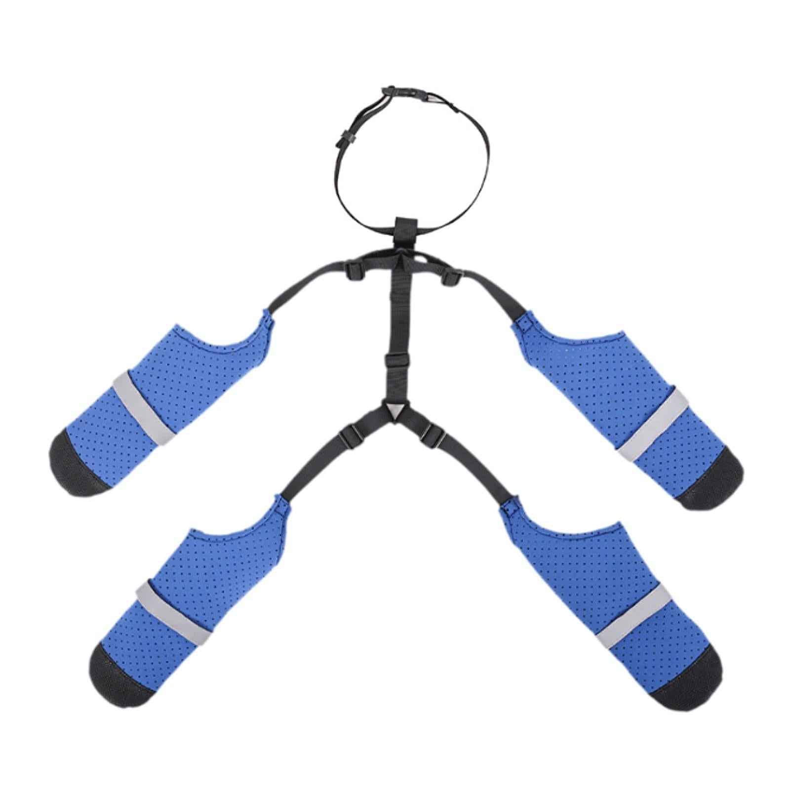 Dog Suspender Boots Paw Protectors with Auxiliary Strap for Outdoor Pets Gift S