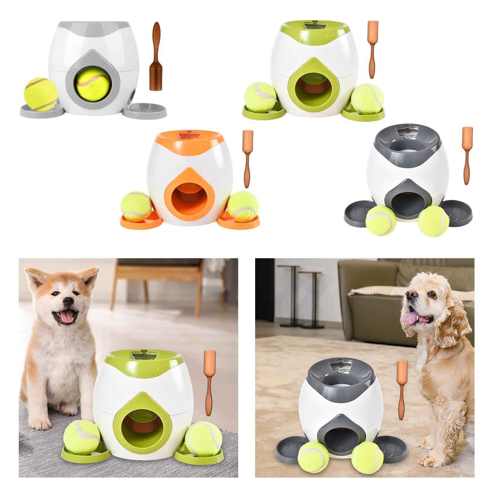 Training Reward with Balls Interactive Ball Tennis Dog Ball Launcher light grey