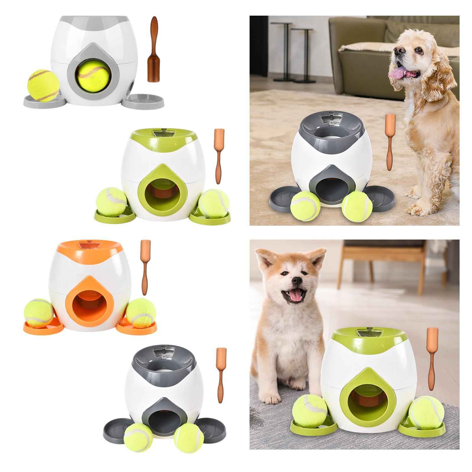 Training Reward with Balls Interactive Ball Tennis Dog Ball Launcher light grey