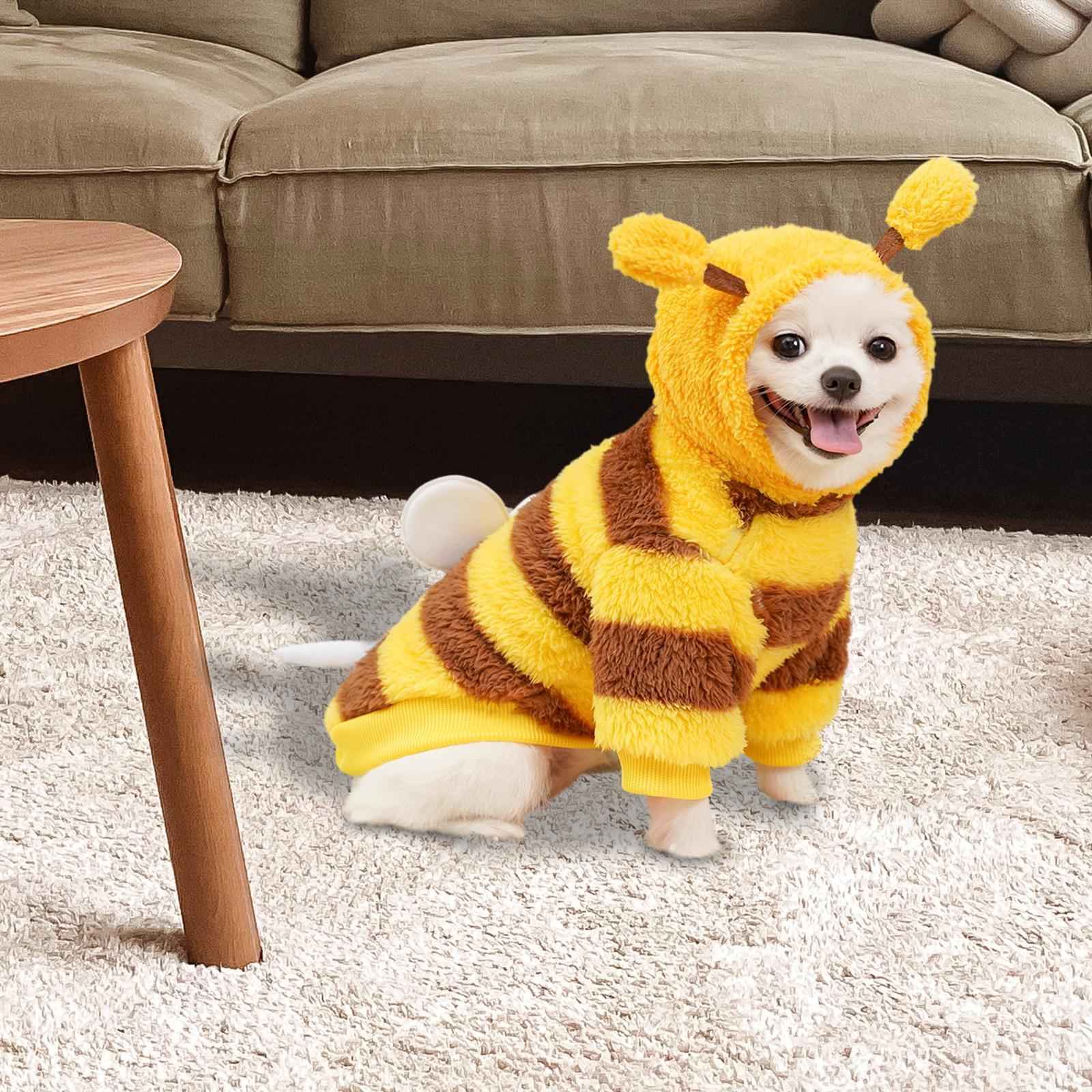 Dog Bee Costume Cat Puppy Party Clothing for Holiday Party Stage Performance M