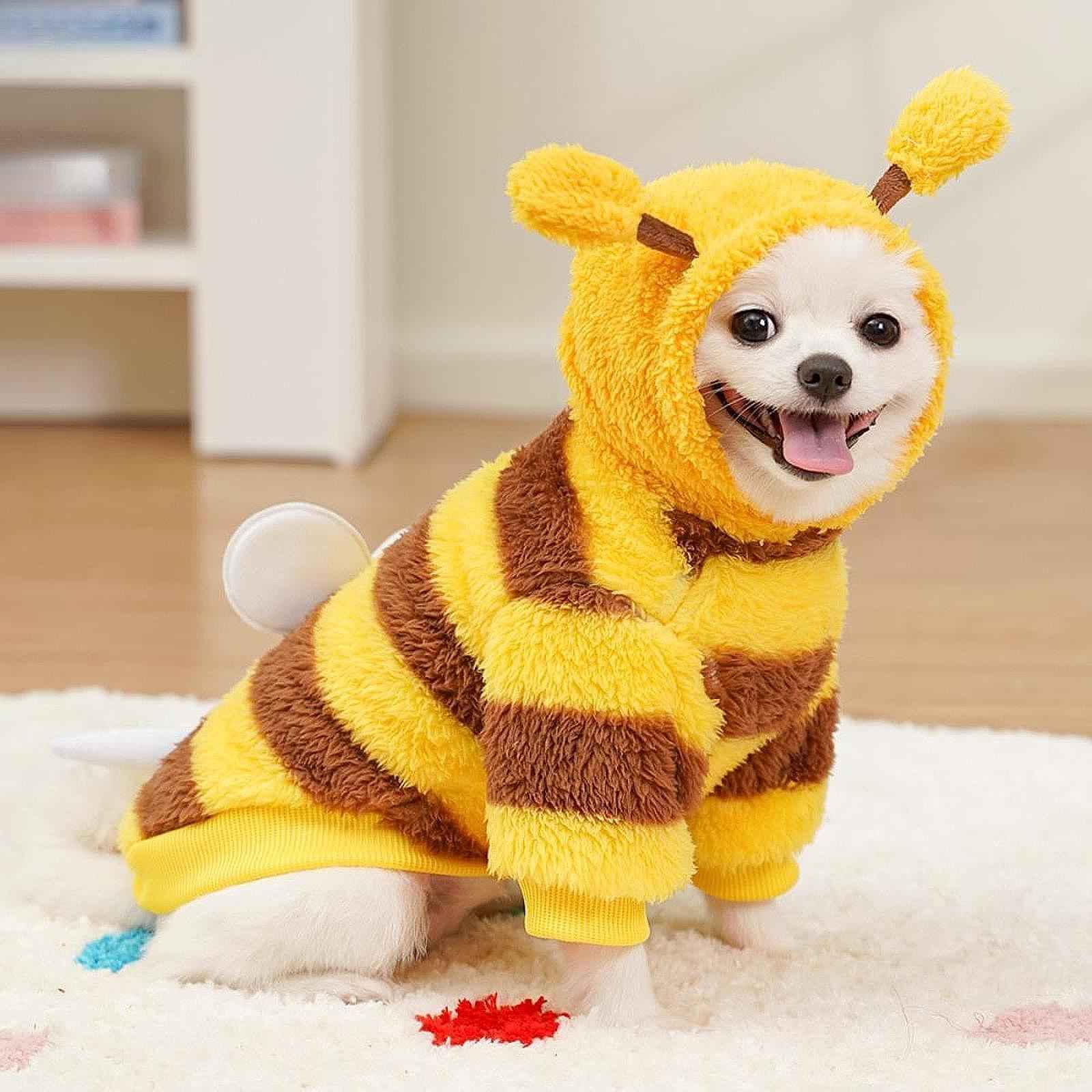 Dog Bee Costume Cat Puppy Party Clothing for Holiday Party Stage Performance M